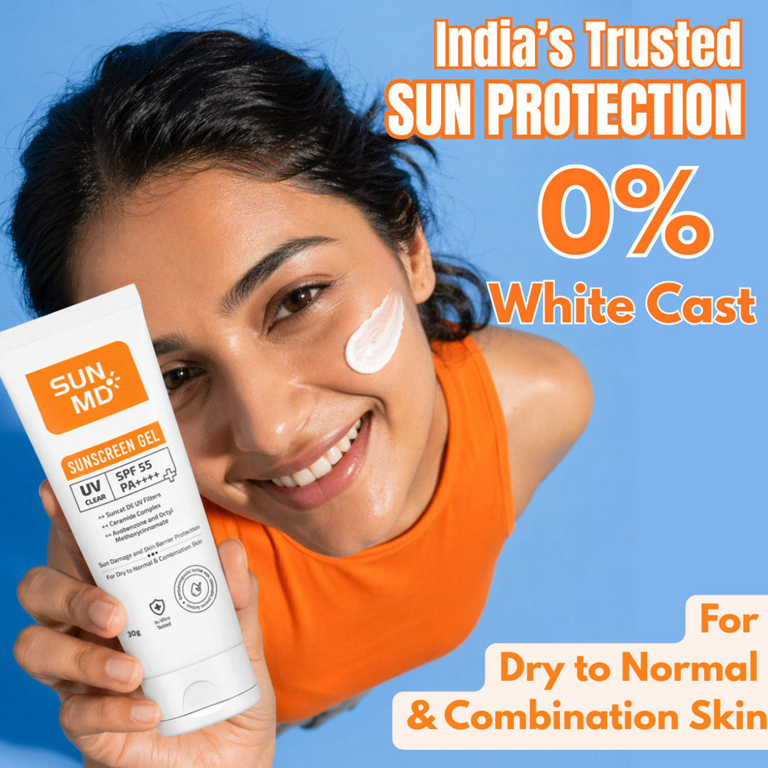 Image of SunMD Sunscreen - SPF 55 PA++++ UV protection, Brightening & Hydrating Sunscreen For Daily Use