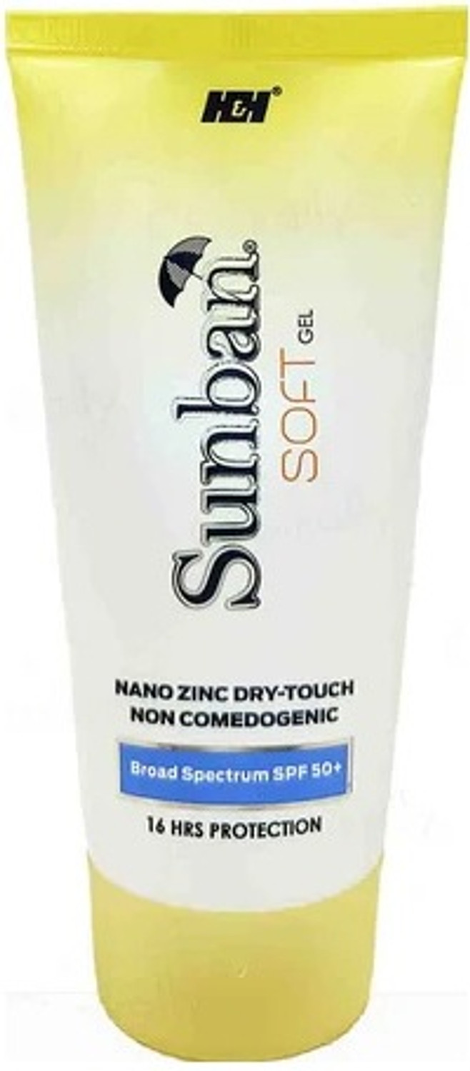 sunban Sunscreen - SPF 50+ PA+++ Soft Gel (Nano Zinc Dry-Touch)