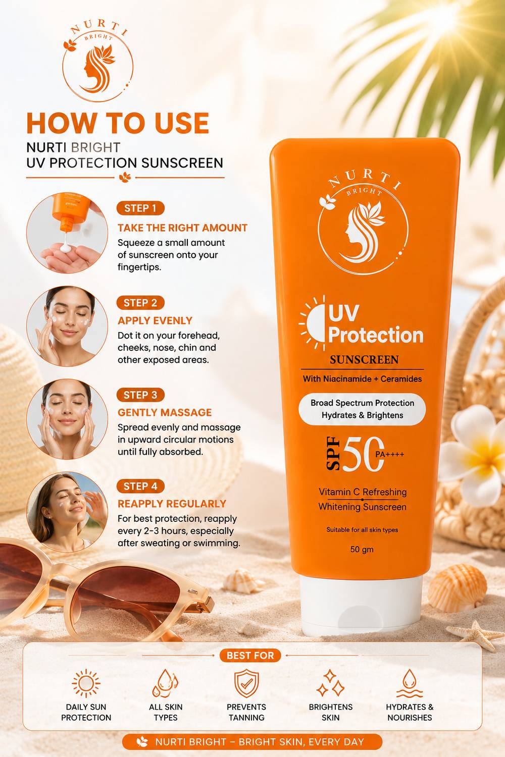 nurti Sunscreen SPF 50+ PA++++ Men - Image 2