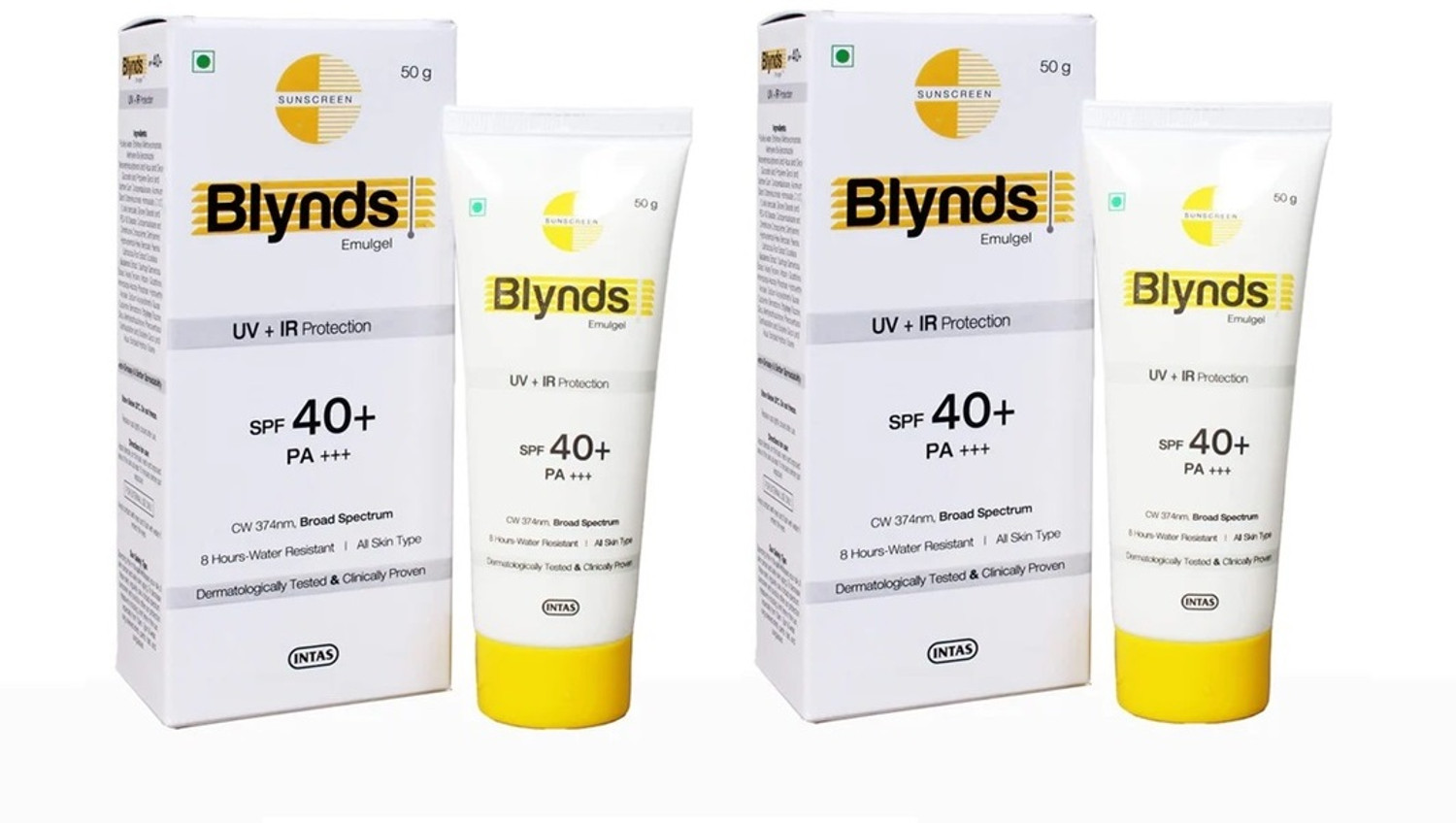Image of Blynds Sunscreen - SPF 50 PA+++ Pack Of 2 Emulgel