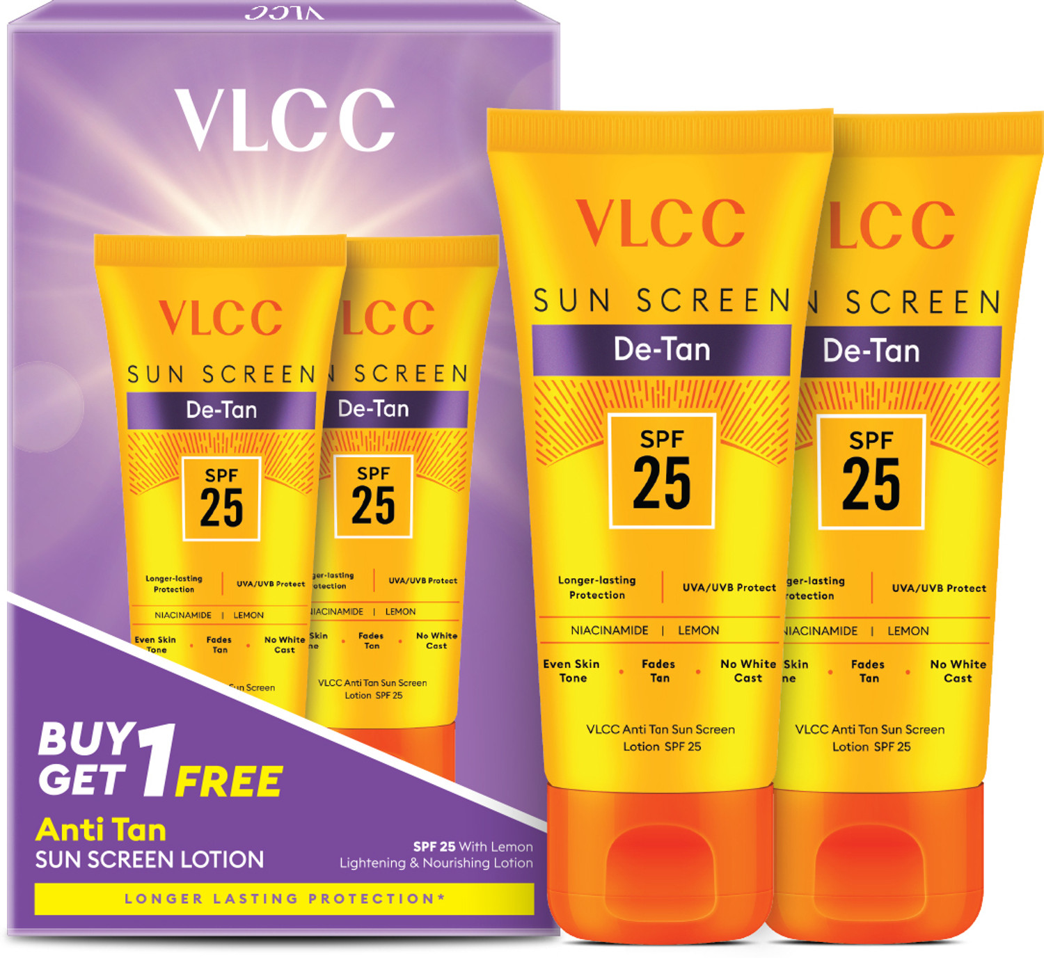 Image of VLCC Sunscreen - SPF 25 PA+ De-Tan Sun Screen Lotion