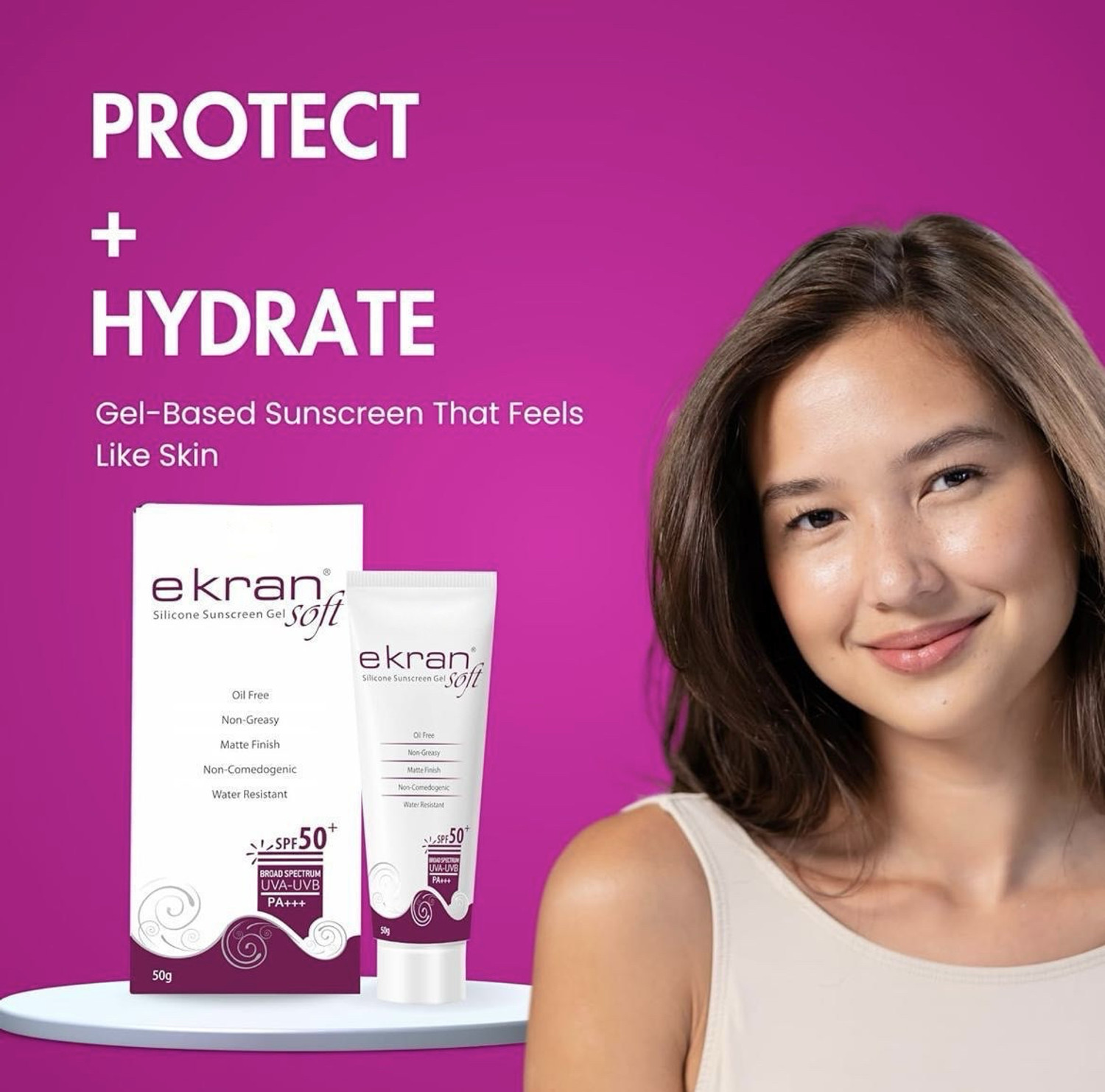 Image of EKRAN SOFT Sunscreen - SPF 50 PA++++ Soft silicone Sunscreen