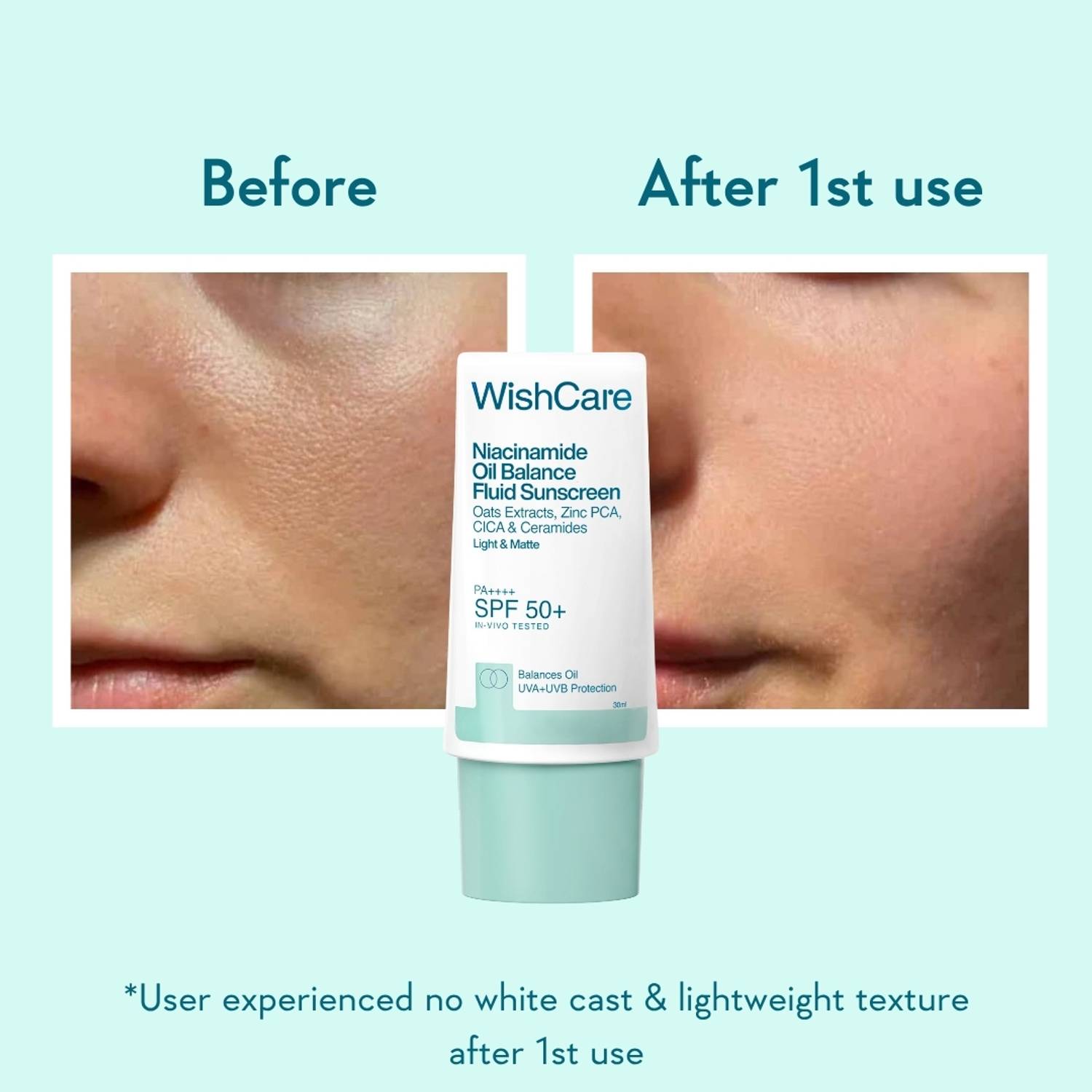WishCare Sunscreen SPF 50+ PA++++ Niacinamide 50ml - Image 4