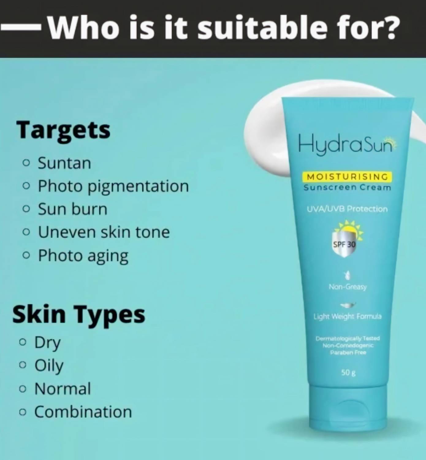 Hydrasun Sunscreen SPF 30 50g - Image 3