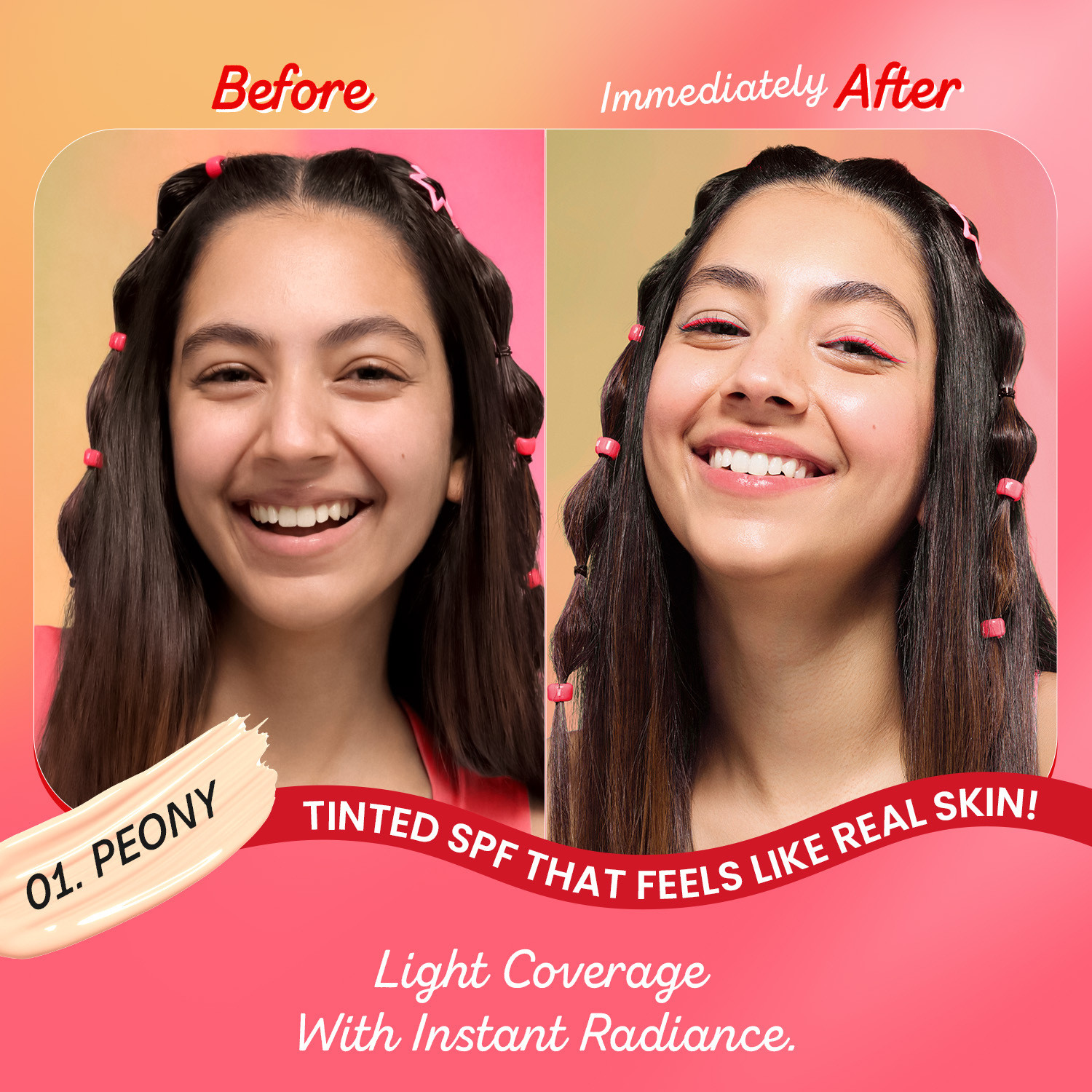 Image of Dot & Key Sunscreen - SPF 50 PA++++ Strawberry Dew Tinted, In-Vivo Tested, Peony, for Daily Wear, Brightens Skin