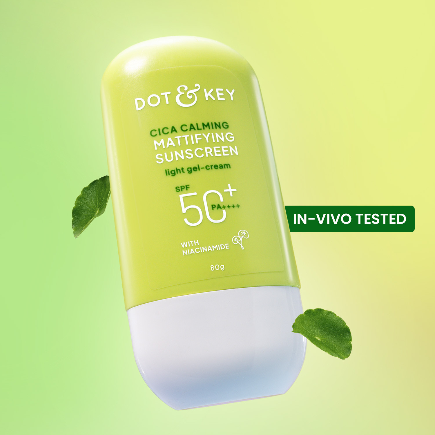 Image of Dot & Key Sunscreen - SPF 50 PA+++ Cica Calming Mattifying, In-Vivo Tested, Controls Excess Oil, Calms Redness