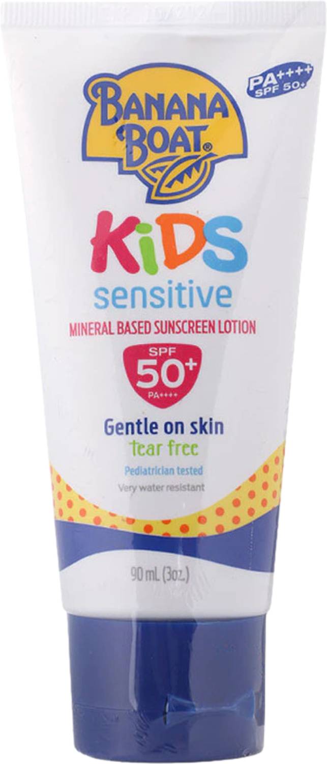 Banana Boat Sunscreen - SPF 50 PA++++ Kids Sensitive Sunscreen Lotion SPF 50+ PA+++ 90 ml