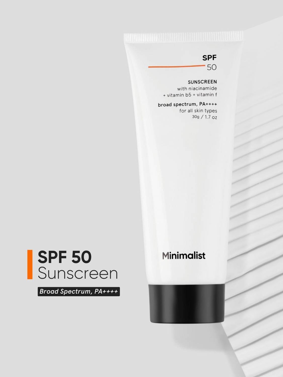 Minimalist Sunscreen - SPF 50 PA++++ Lightweight Niacinamide Broa