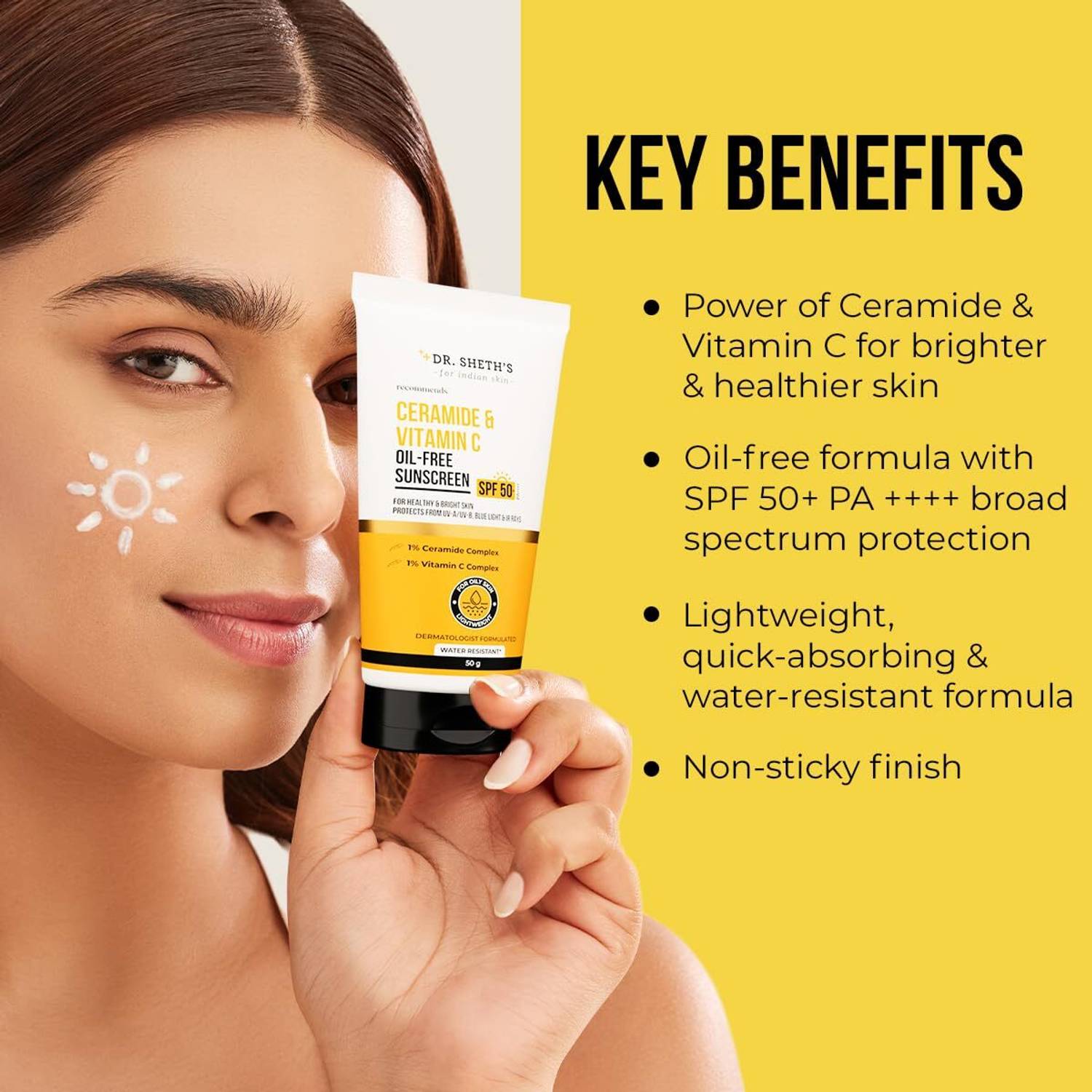Dr. Sheth’s Oil-Free Duo Ceramide & Vitamin C Moisturizer 50g - Image 4