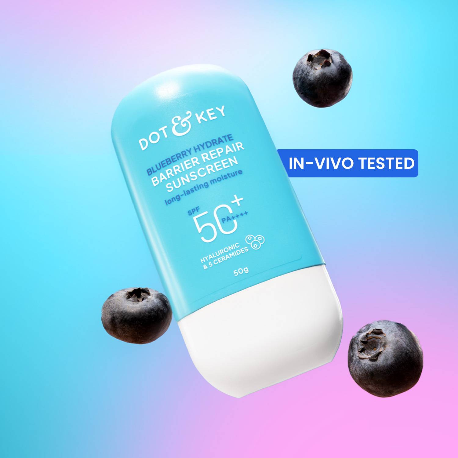 Dot & Key Sunscreen SPF 50 PA++++ Blueberry 50g - Image 2