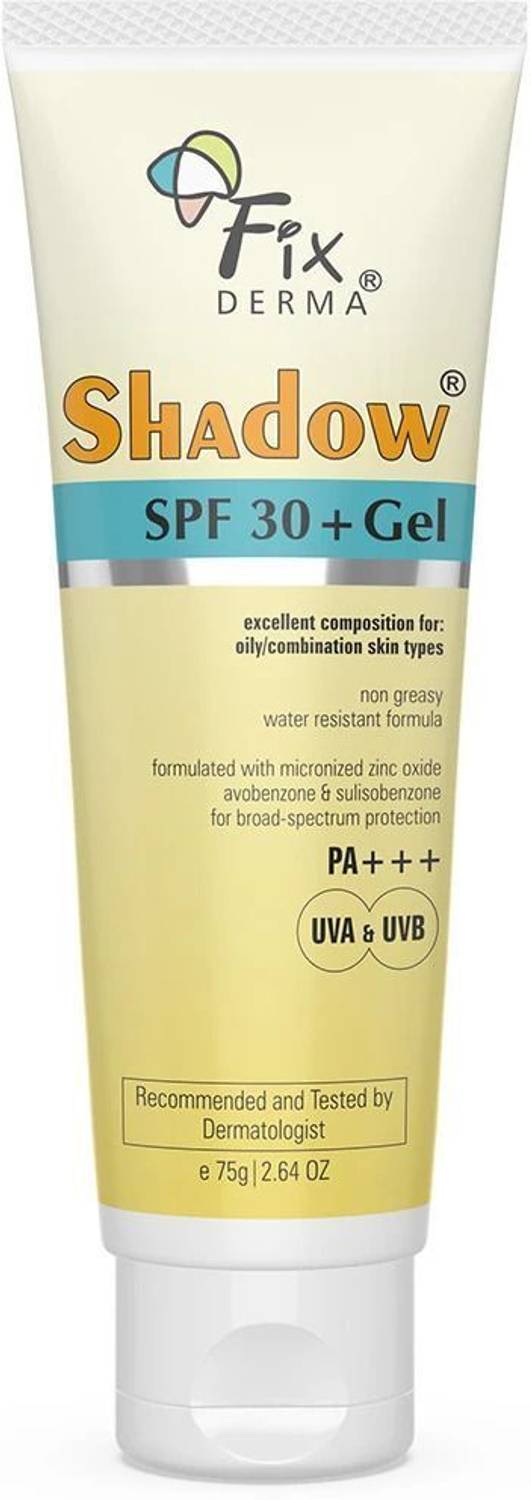 Fixderma Sunscreen - SPF 30+ PA+++ Shadow Sunscreen SPF 30+ Gel F