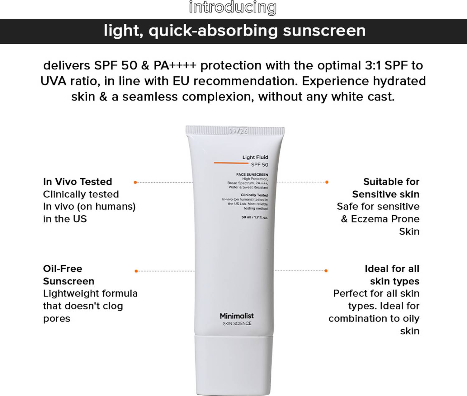 Minimalist Sunscreen SPF 50 PA++++ 50g - Image 2