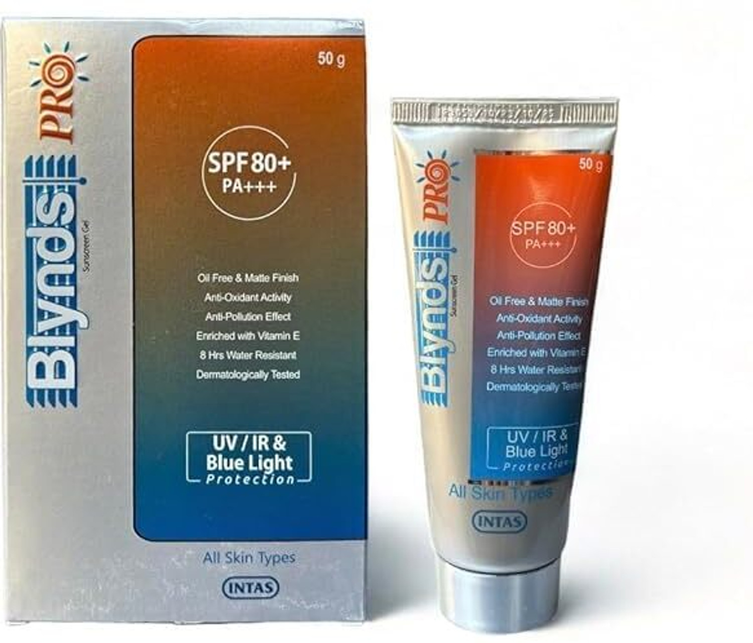Image of Blynds Sunscreen - SPF 80+ PA+++ Pro Sunscreen Gel, SPF 80+ PA+++, UV /IR & Blue Light Protection