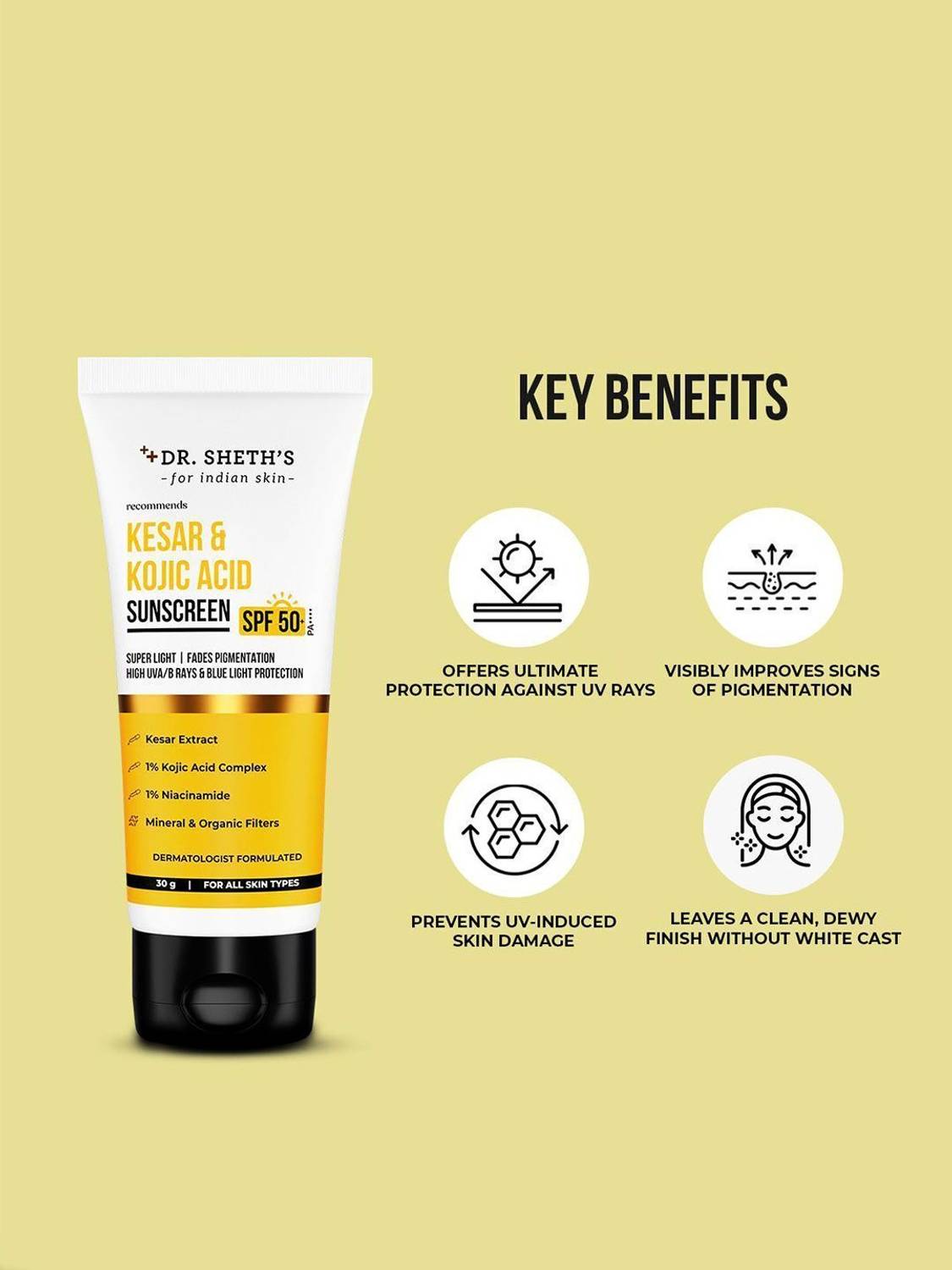 Dr. Sheth’s Sunscreen SPF 50 PA++++ 30g - Image 2