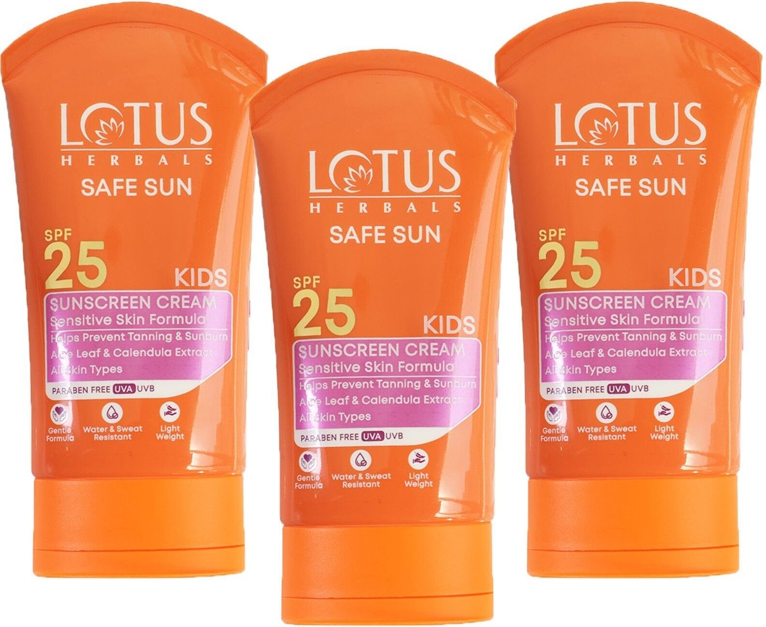 Image of LOTUS HERBALS Sunscreen - SPF 25 Safe Sun Kids Sunscreen Cream