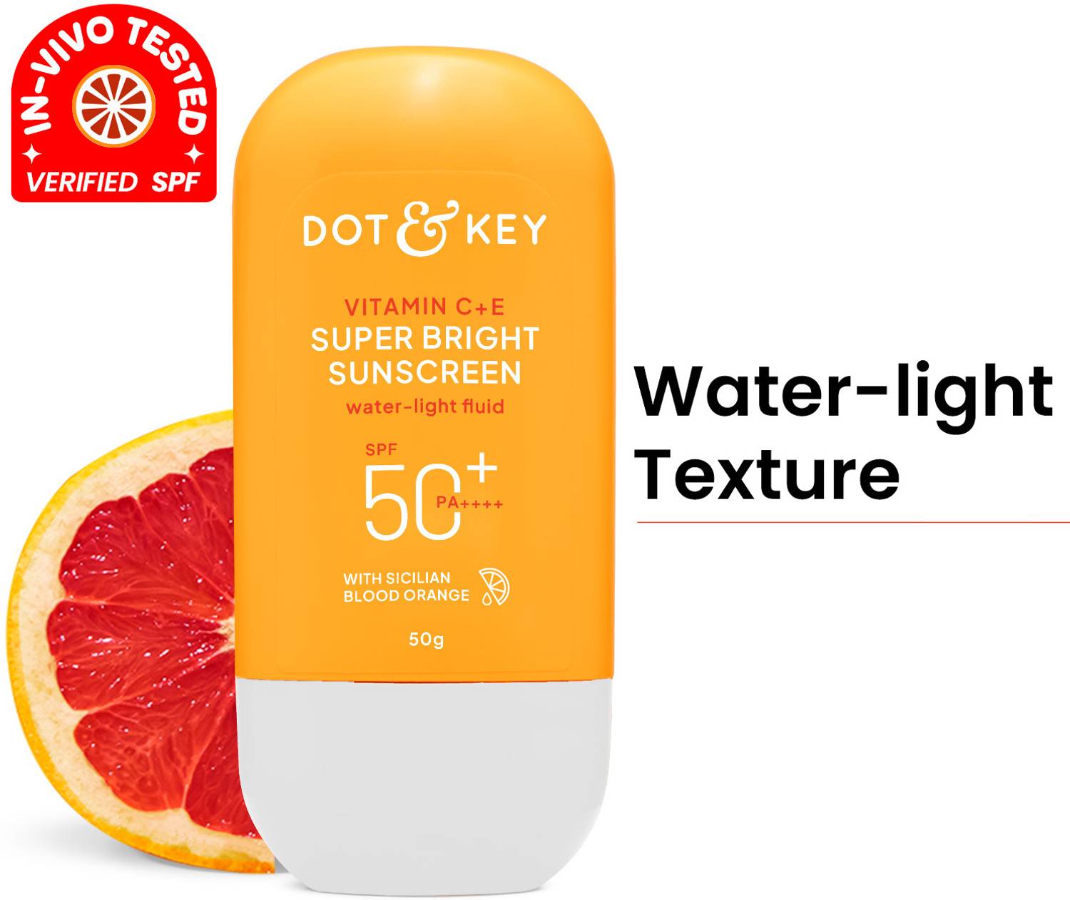 Dot & Key Sunscreen - SPF 50 PA++++ Vitamin C + E Super Bright Su