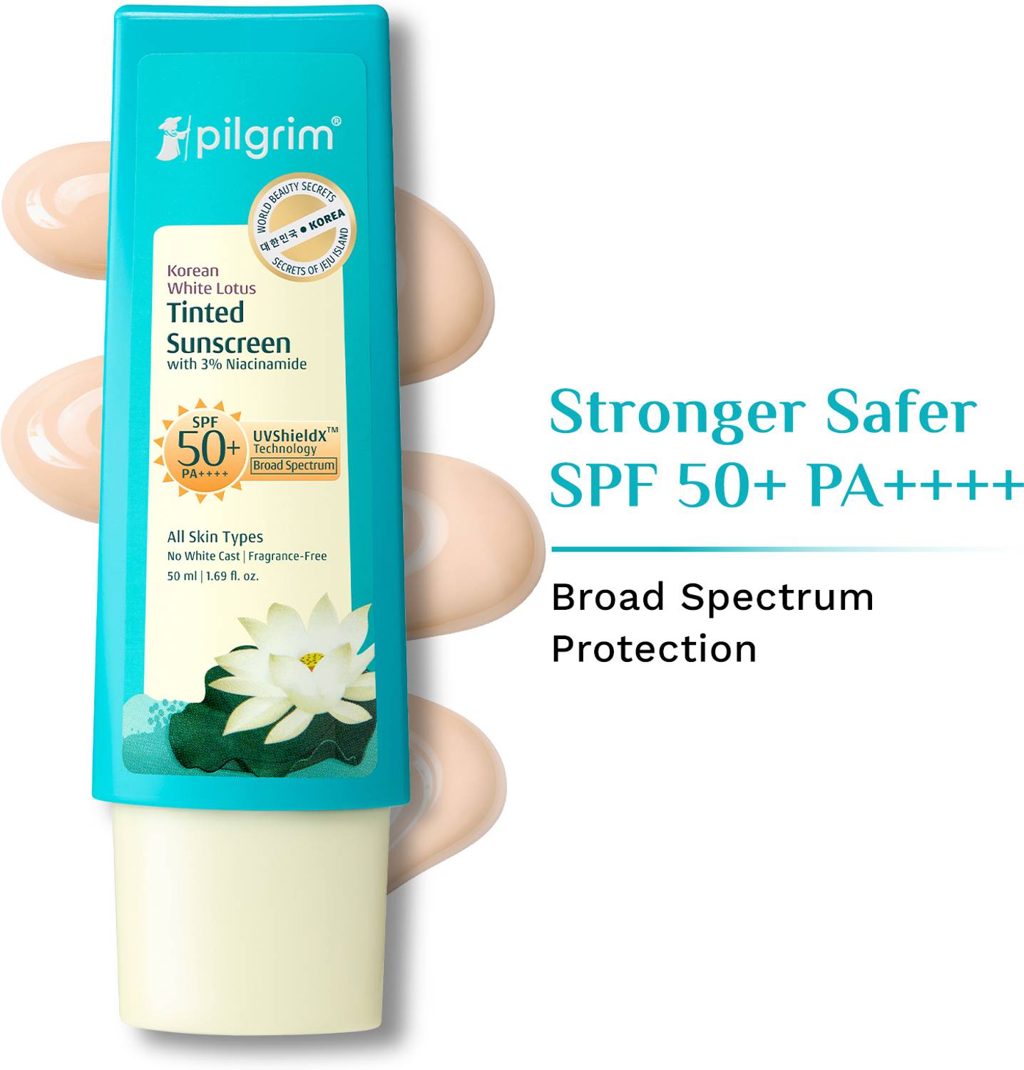 Pilgrim Sunscreen SPF 50+ PA++++ Tinted Niacinamide