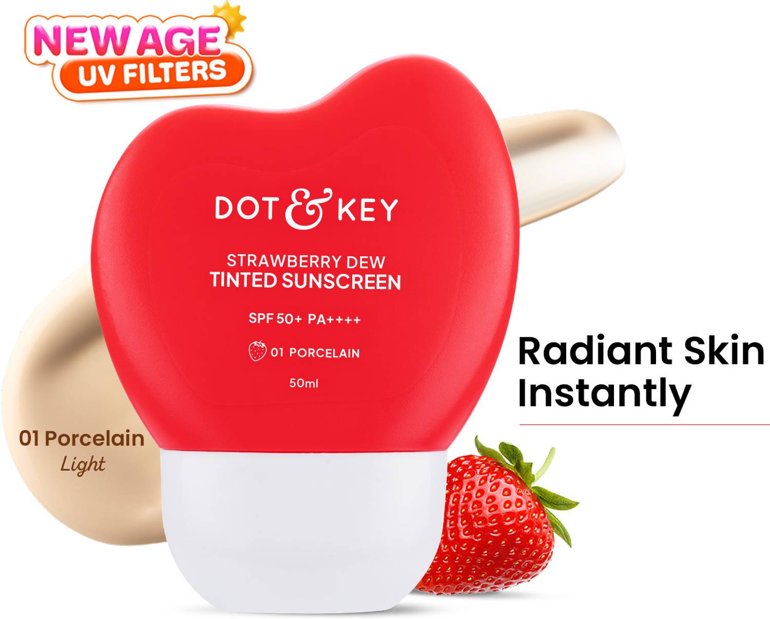 Dot & Key Sunscreen SPF 50+ PA++++ Strawberry Dew Tinted - Image 1