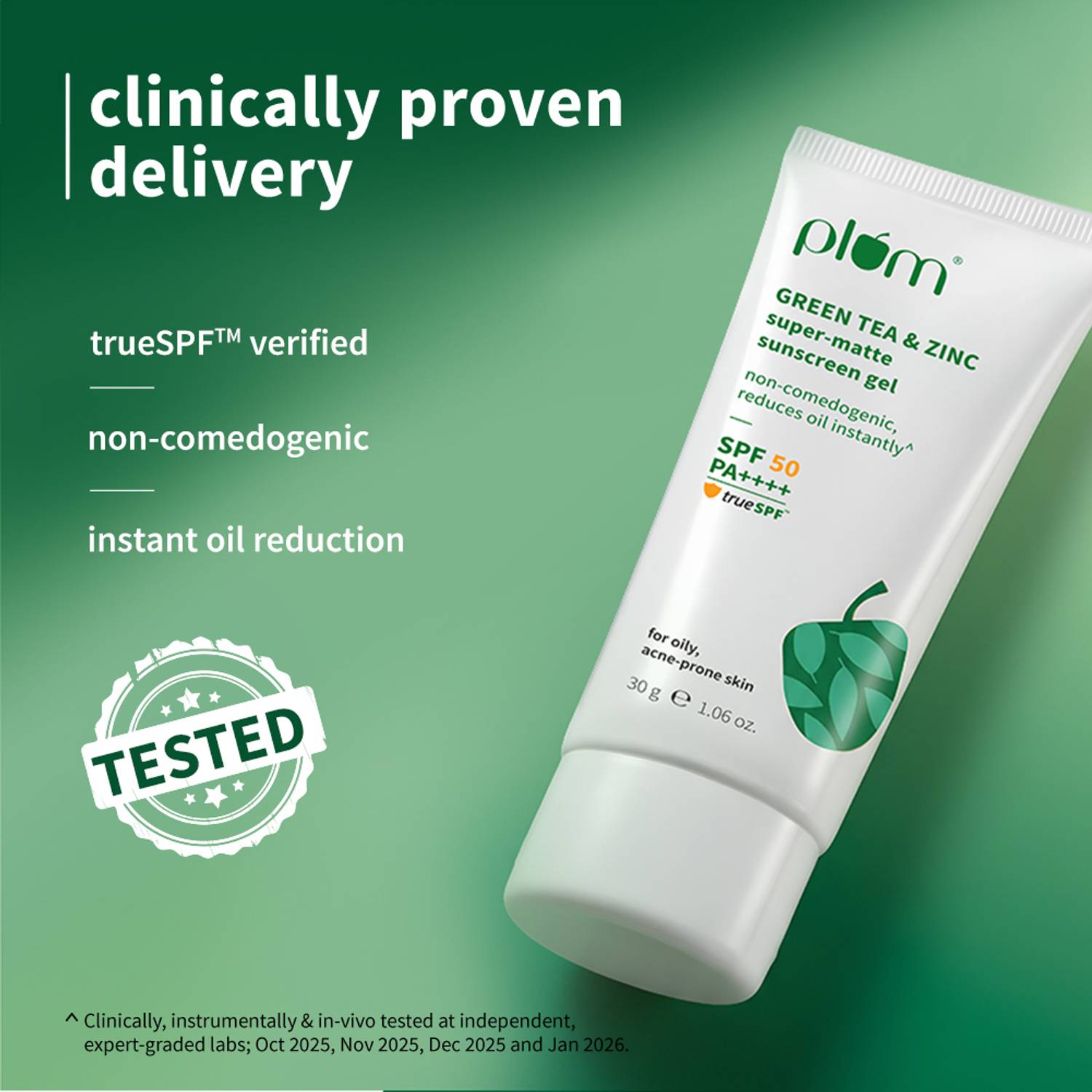 Plum Sunscreen SPF 50 PA++++ Green Tea & Zinc Super-Matte Sunscreen - Image 2