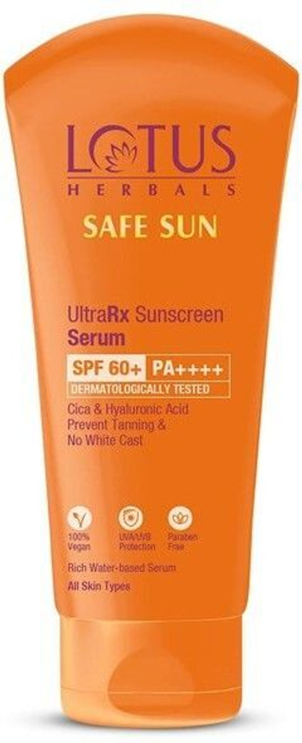 Image of LOTUS HERBALS Sunscreen - SPF 60 PA++++ SS UltraRx Sunscreen SPF 60 30ml