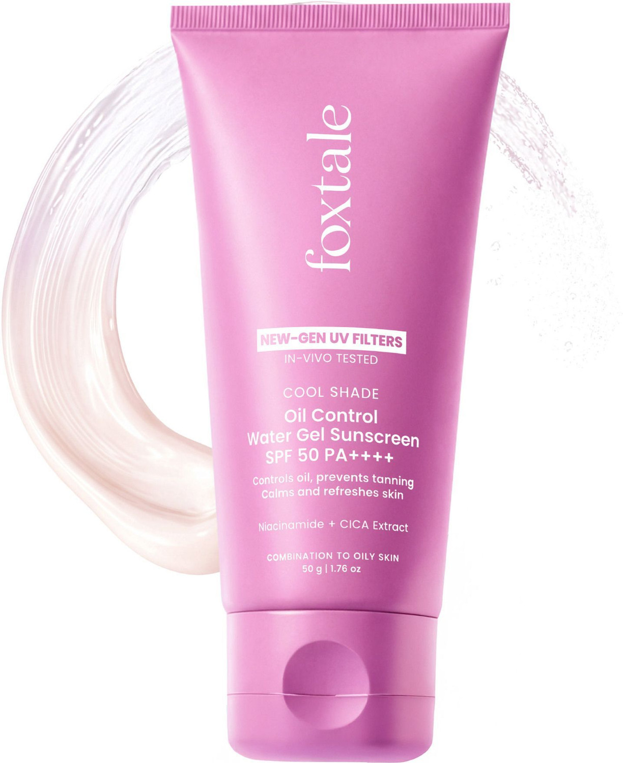 Image of Foxtale Sunscreen - SPF 50 PA++++ Cooling Sunscreen with AquaRelease Tech for Oily Skin