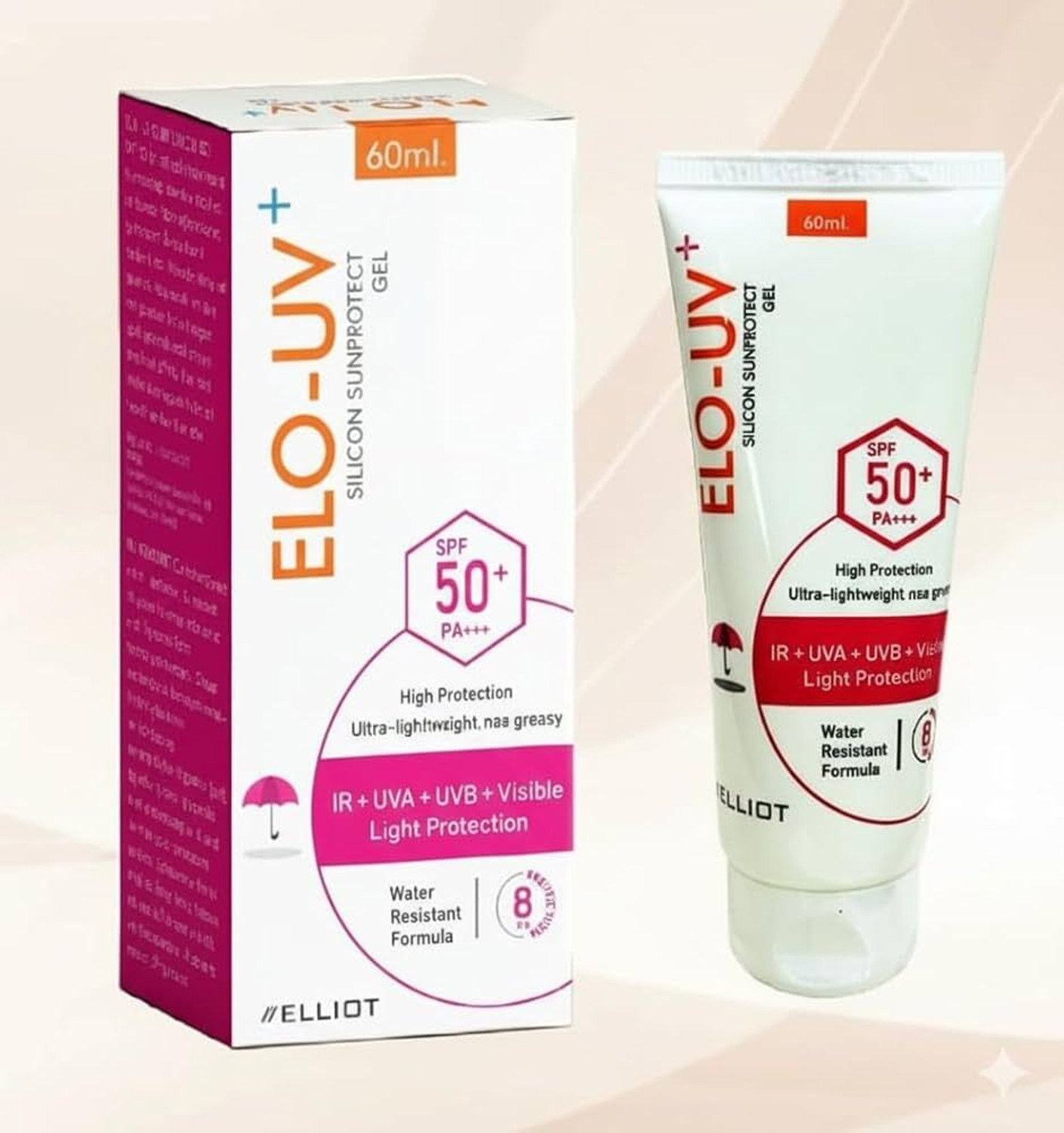 Image of Elliot Sunscreen - SPF 50 PA+++ ELO-UV SILICON SUNPROTECT GEL HIGH PROTECTION ULTRA LIGHTWEIGHT GEL 60ML
