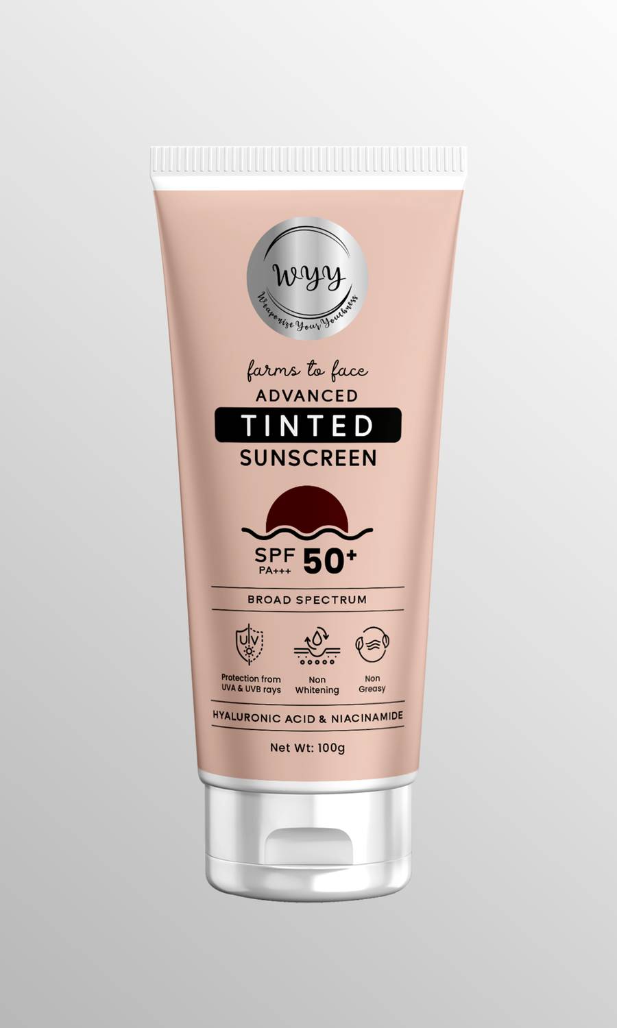 wyy Sunscreen SPF 50 Tinted PA+++ 1g - Image 1