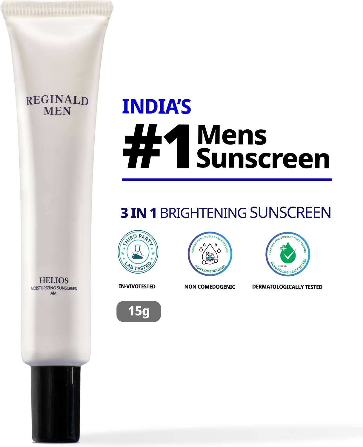 Reginald Men Sunscreen SPF 50+ PA++++ 11 Actives
