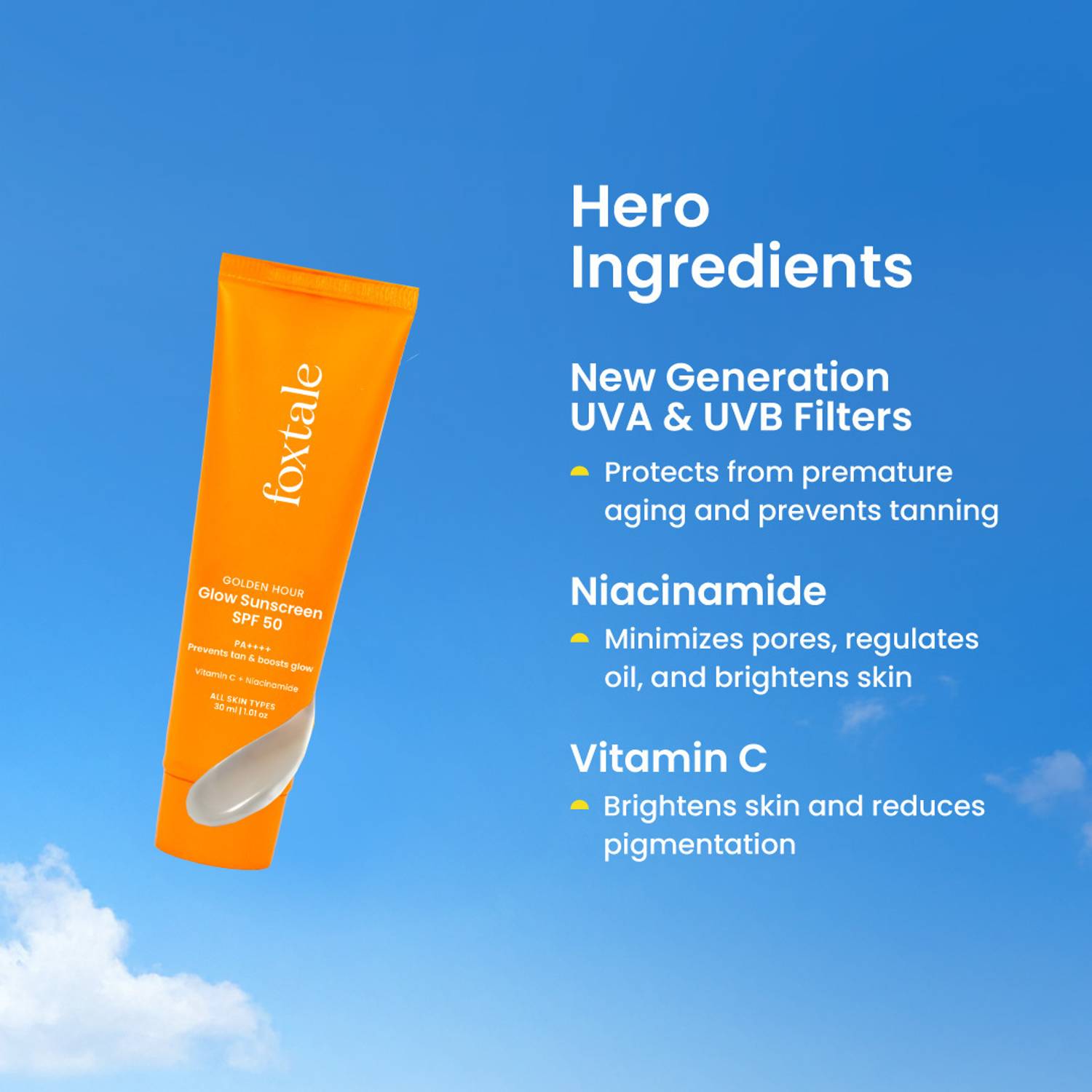Foxtale Sunscreen SPF 50 PA++++ Glow - Image 4