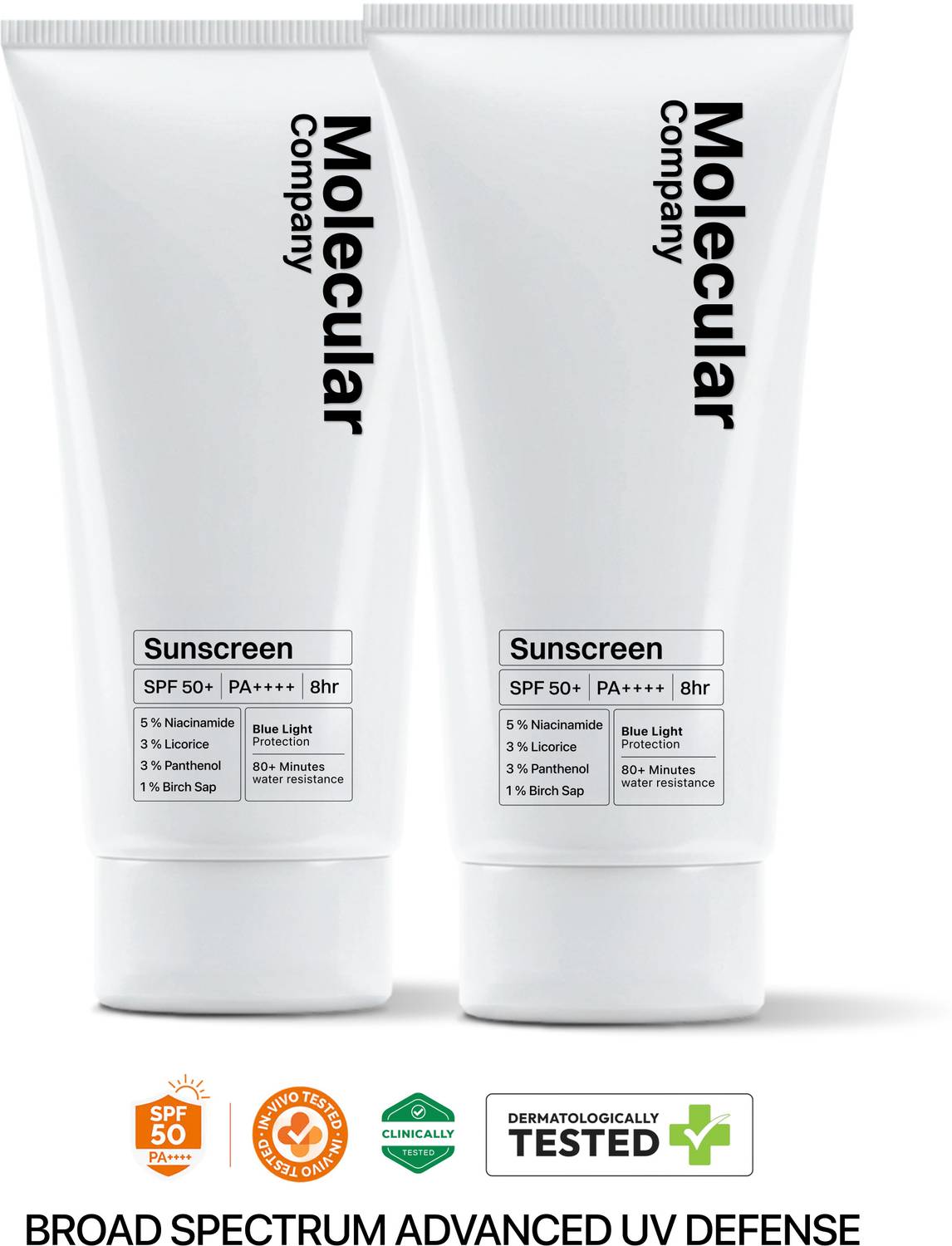 Molecular Sunscreen SPF 50+ PA++++ with Niacinamide 5% - Image 1