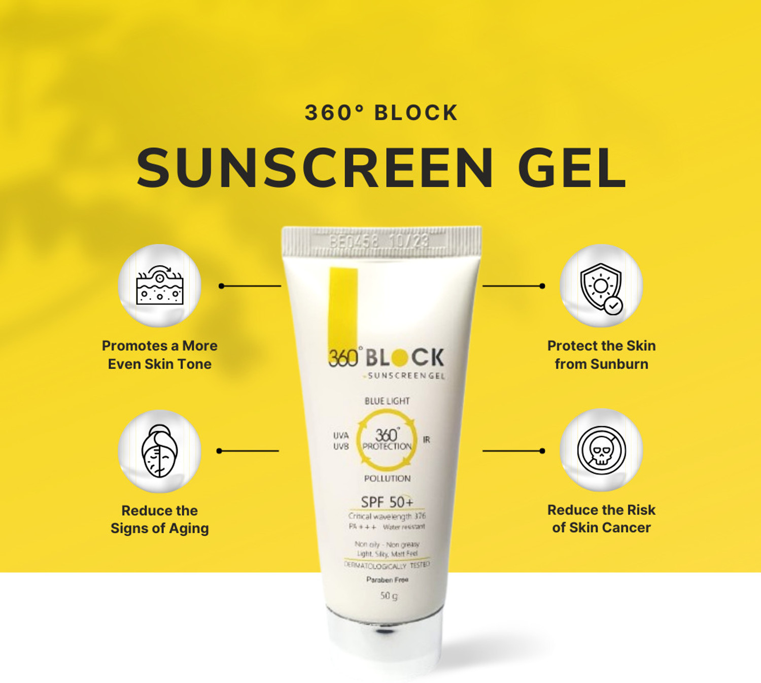 Image of 360 Block Sunscreen - SPF 50 PA+++ 360 Block Sunscreen Gel
