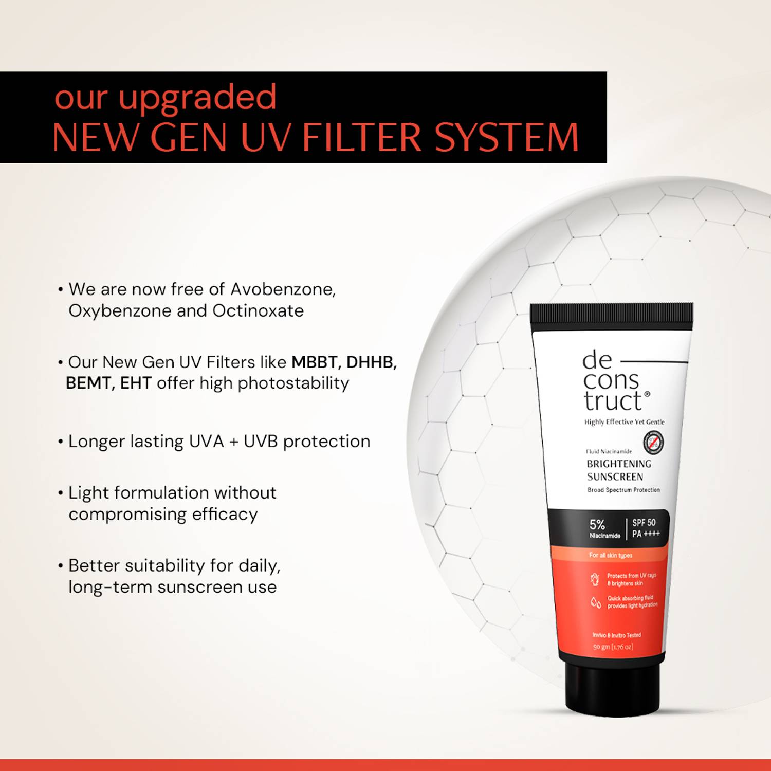 Deconstruct Sunscreen SPF 50+ PA++++ 50g - Image 5