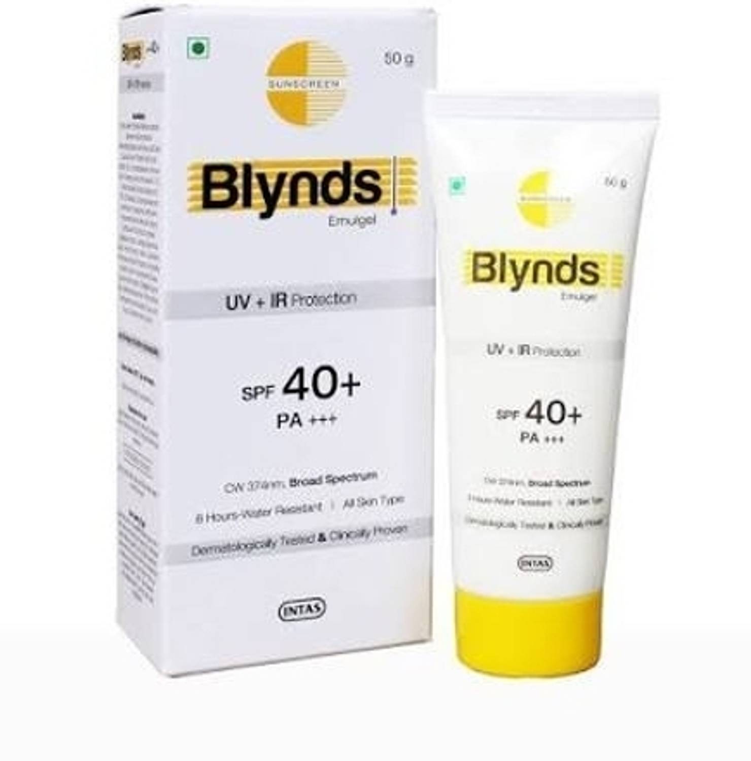 Blynds Sunscreen - SPF 40+ PA+++ Sunscreen Gel SPF 40+ PA+++ with Vitamin E| UV/IR & Blue Light Protection
