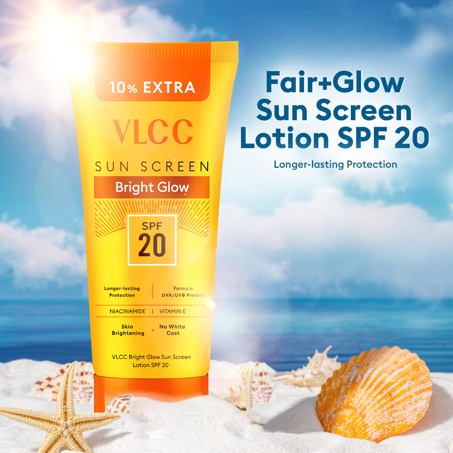 Image of VLCC Sunscreen - SPF 20 PA+ Bright Glow Sunscreen Lotion