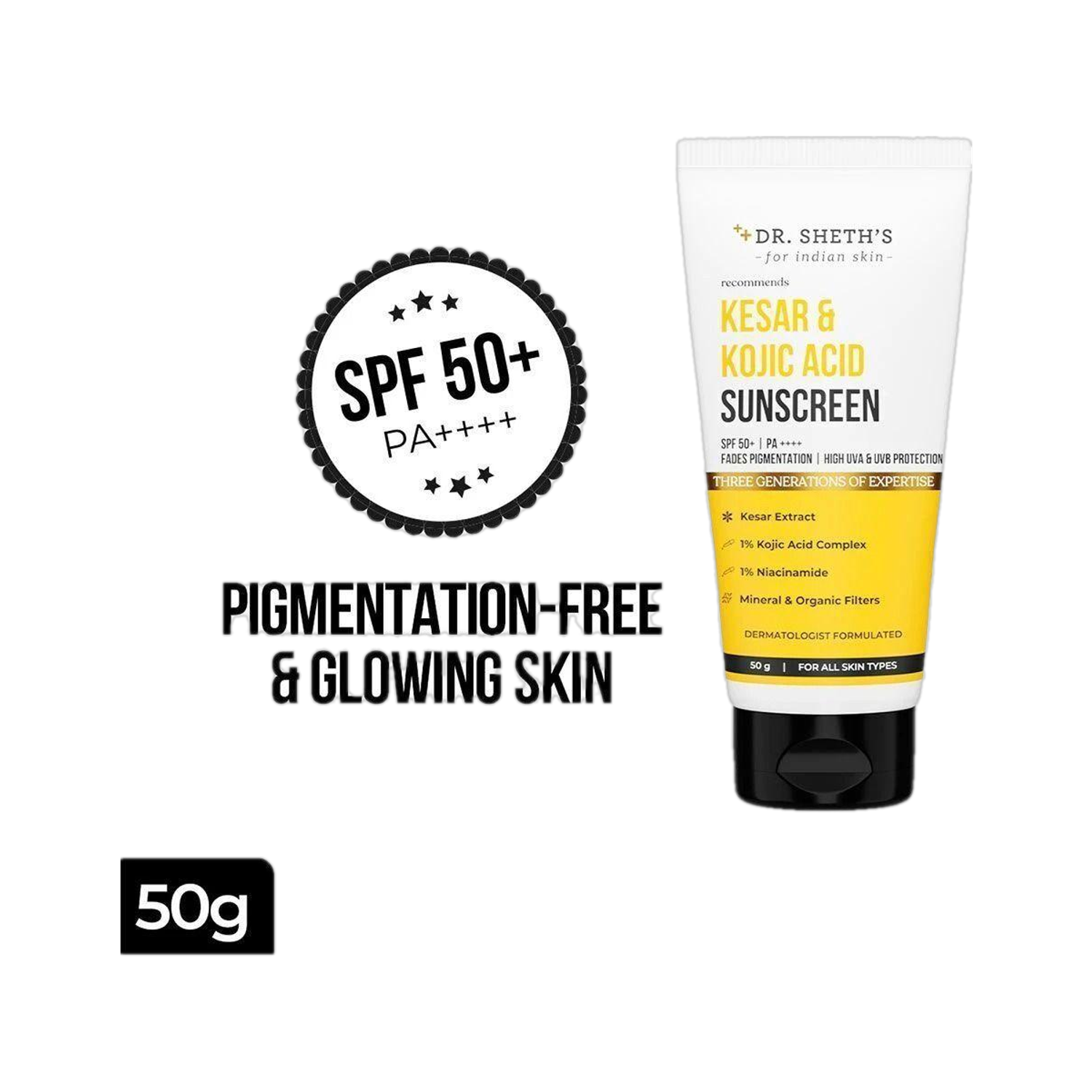 Dr. Sheth’s Sunscreen SPF 50 PA++++ 50g