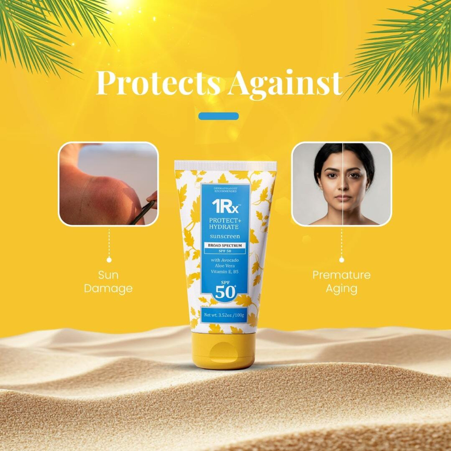 Image of ZEE LAB Sunscreen - SPF 50+ Broad-Spectrum UVA /UVB Protection, Prevents Sunburn, Tanning & Premature Ageing