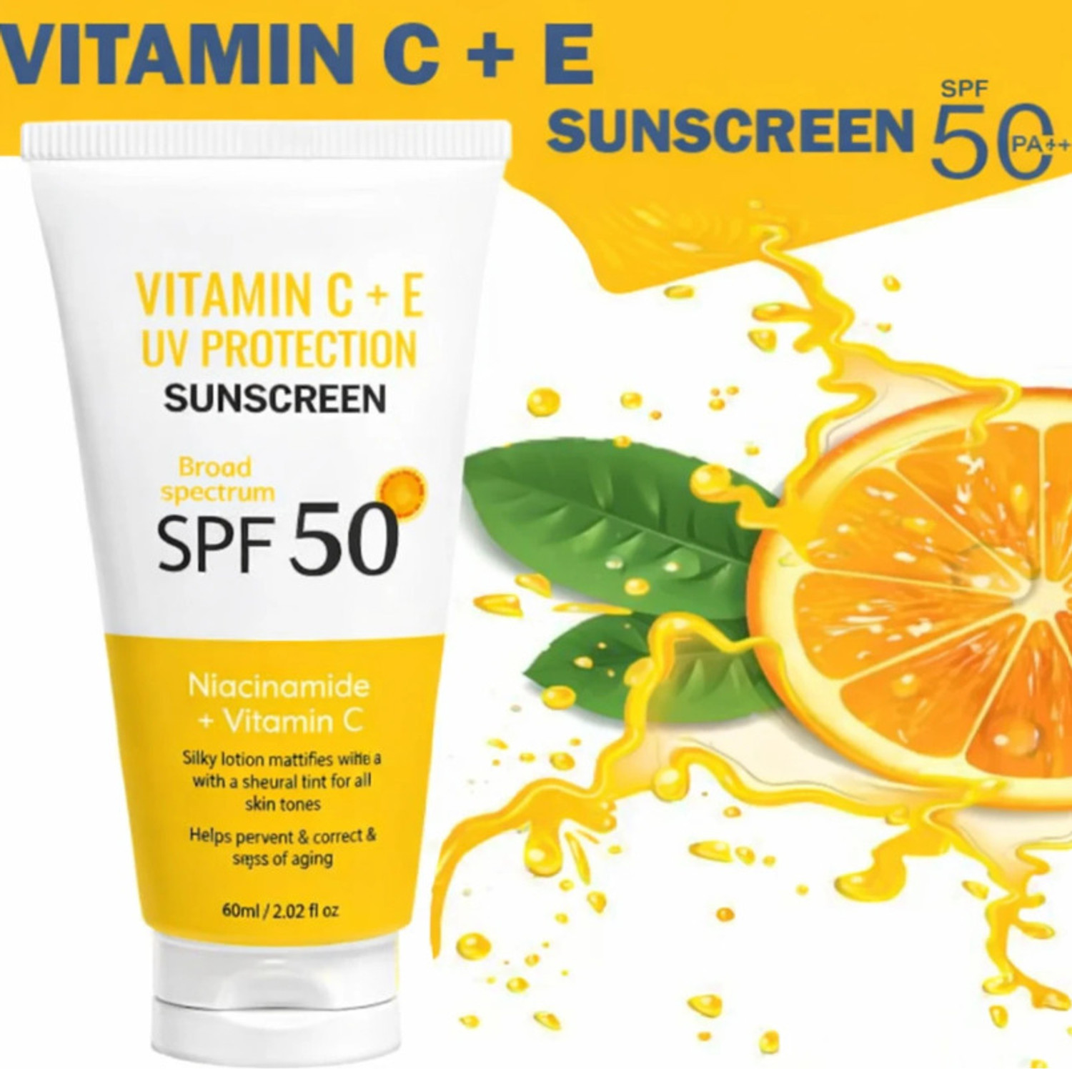 Image of VELLUME PROFESSIONAL Sunscreen - SPF 50 PA+++ Sunscreen - SPF 50 PA+++ Vitamin C + E Super Bright Sunscreen sd50