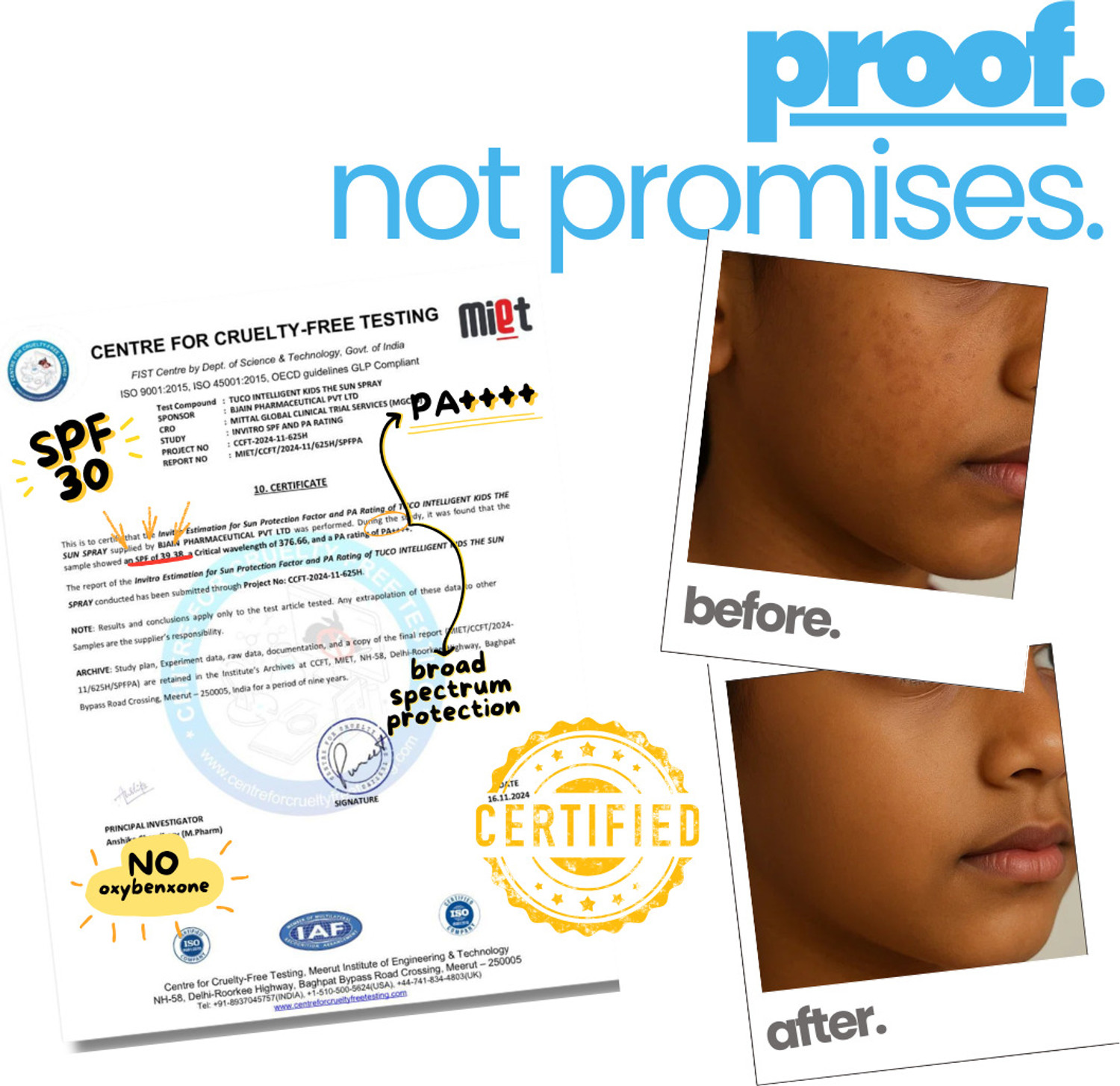 Image of TuCo Sunscreen - SPF 30 PA++++ Kids Sunscreen SPF 30 PA++++ Saffron Face Cream and Sunscreen Broad Spectrum UV