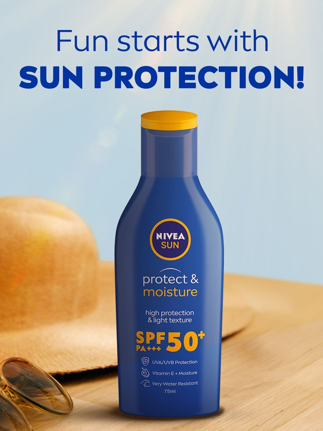 Image of NIVEA Sunscreen - SPF 50 PA++ Sun Moisturising Immediate Sun Protection