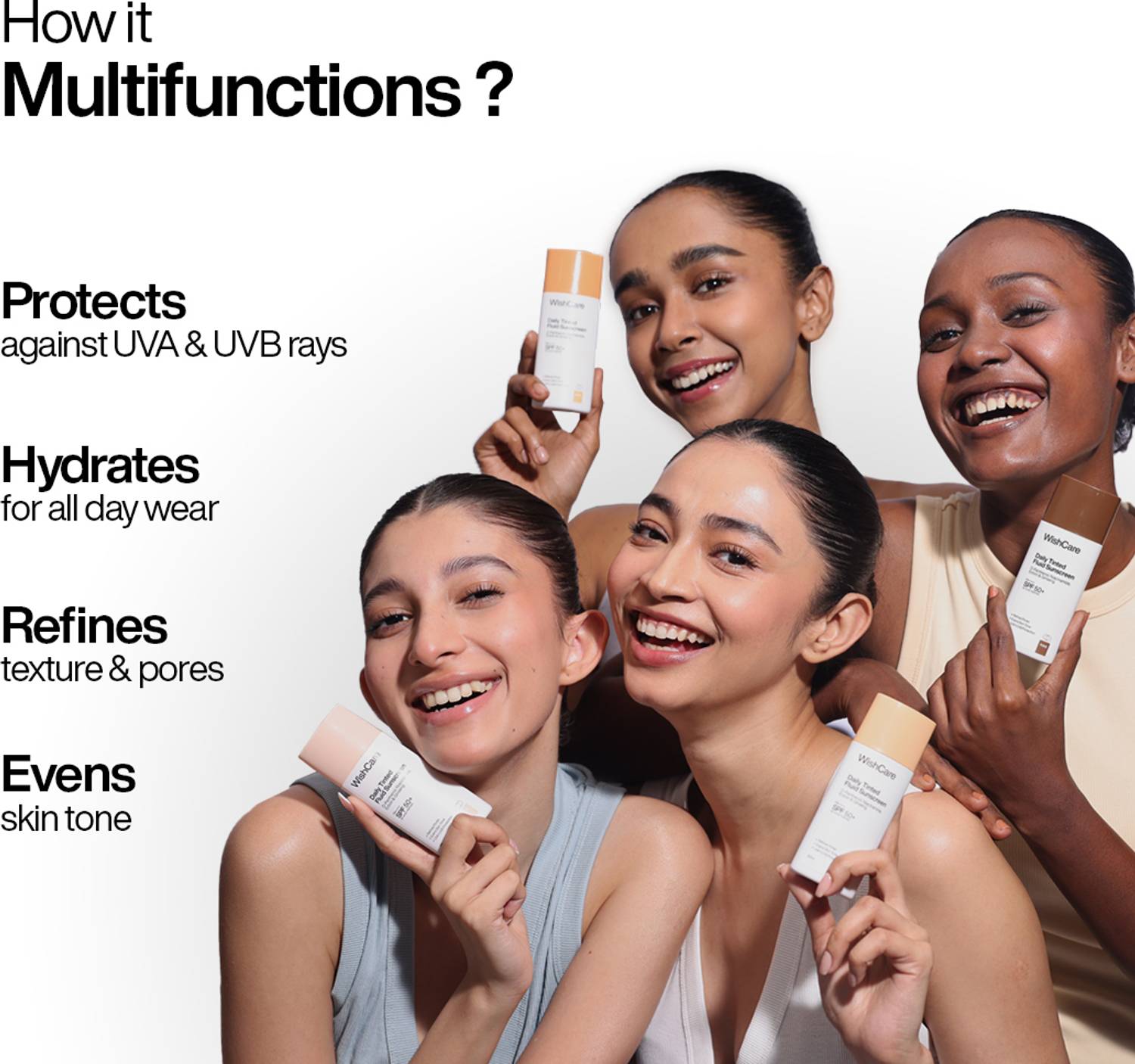 WishCare Tinted Sunscreen SPF 50 PA++++ - Image 2