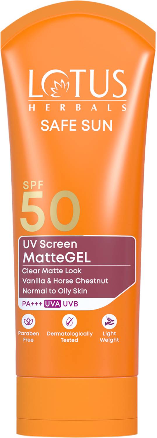 LOTUS HERBALS Sunscreen - SPF 50 PA+++ Safe Sun Uv Screen Matte Gel Sunscreen