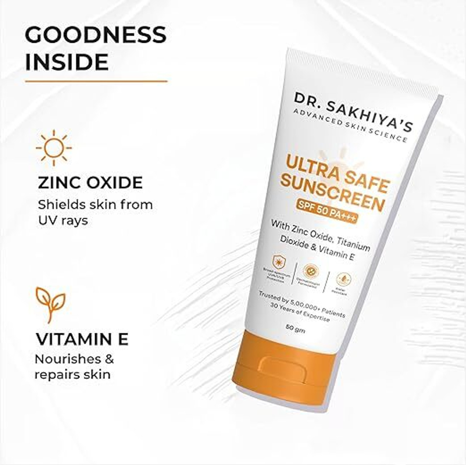 Image of DR. SAKHIYA'S Sunscreen - SPF 50 PA+++ Ultra Safe Sunscreen