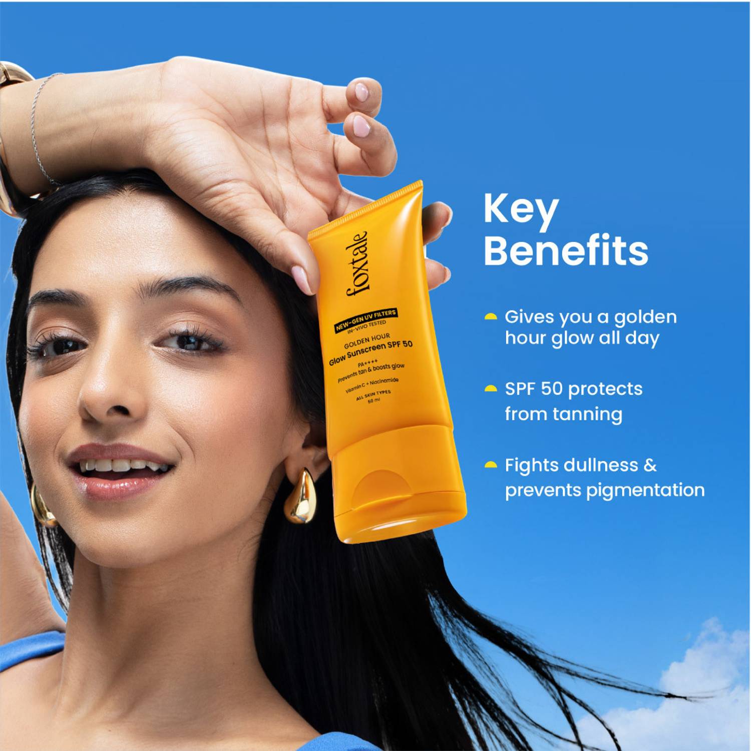 Foxtale Sunscreen SPF 50 PA++++ Glow 50ml - Image 2