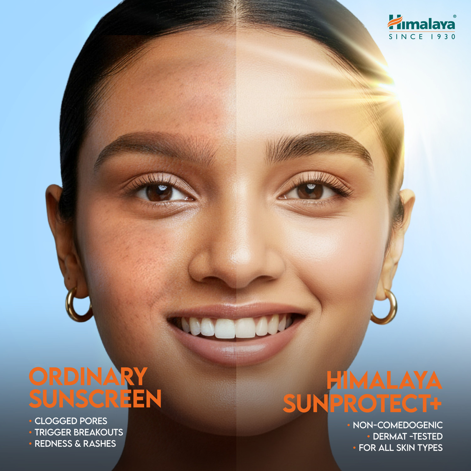 Image of HIMALAYA Sunscreen - SPF 50 PA++++ Sun Protect+ Ultra Light Sunscreen Lotion