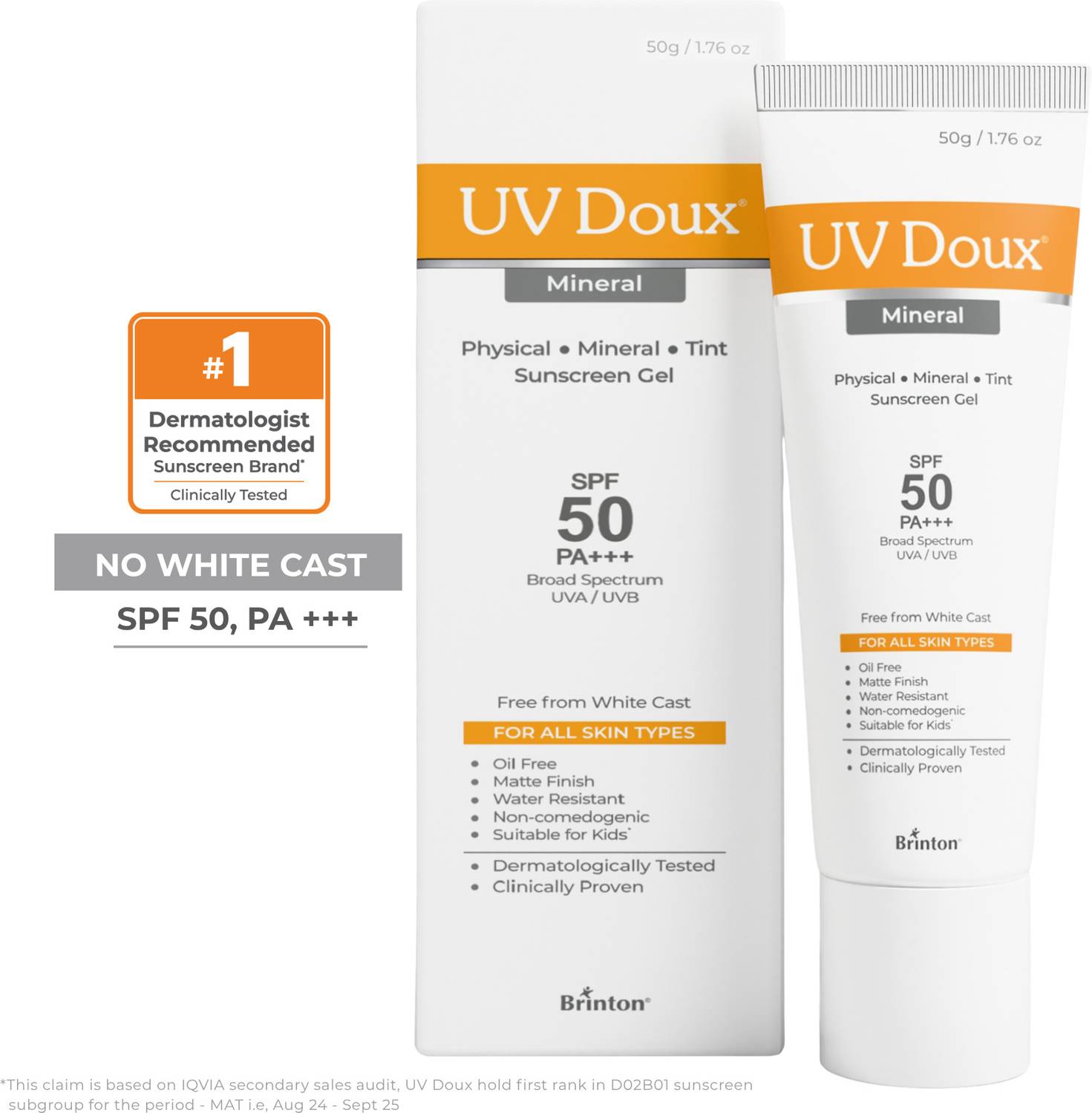 Brinton UV Doux Mineral Sunscreen SPF 50 PA+++ Tinted 7L - Image 2
