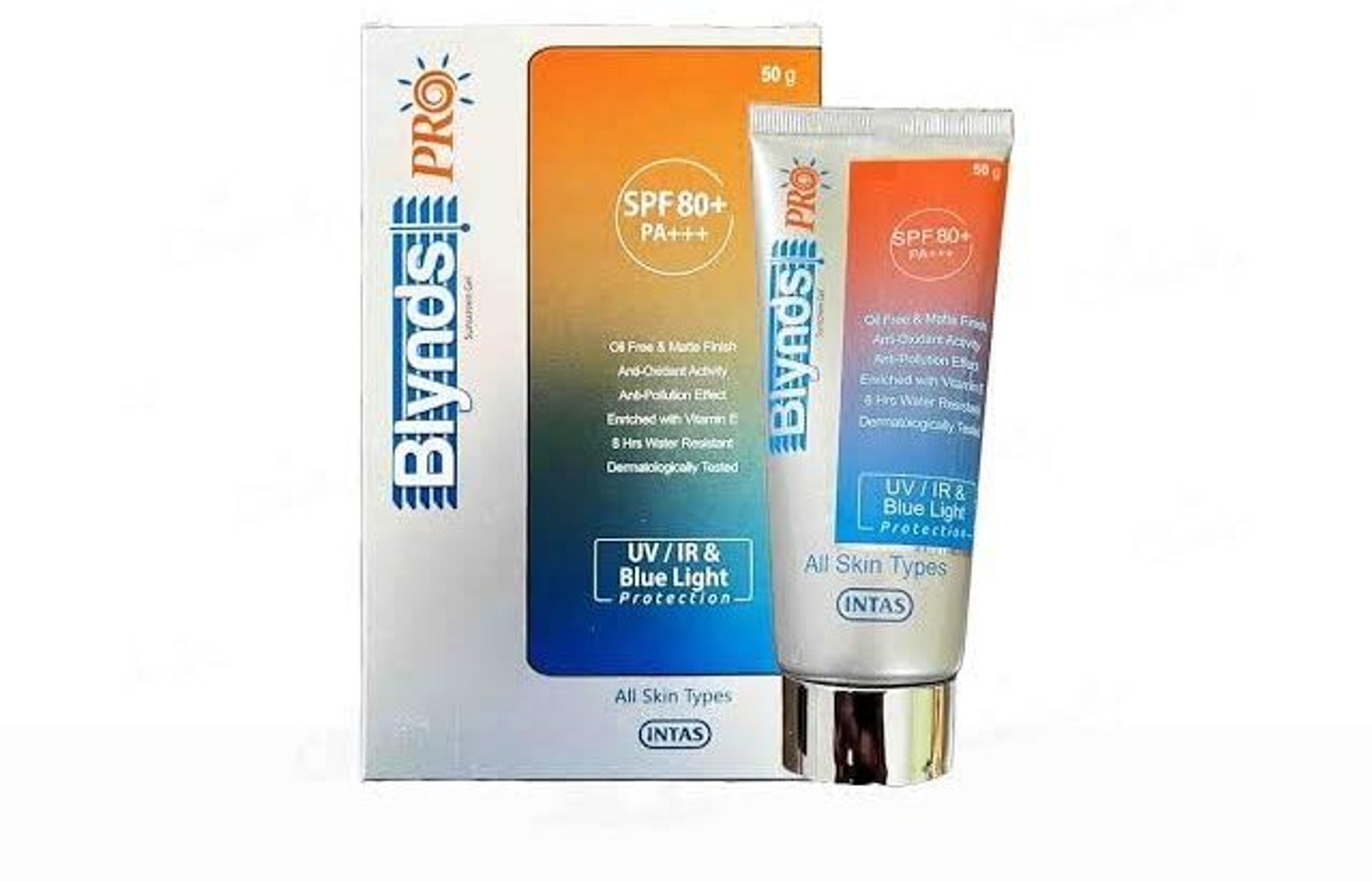 Image of Blynds Sunscreen - SPF 80+ PA+++ Pro Sunscreen Gel, SPF 80+ PA+++, UV /IR & Blue Light Protection