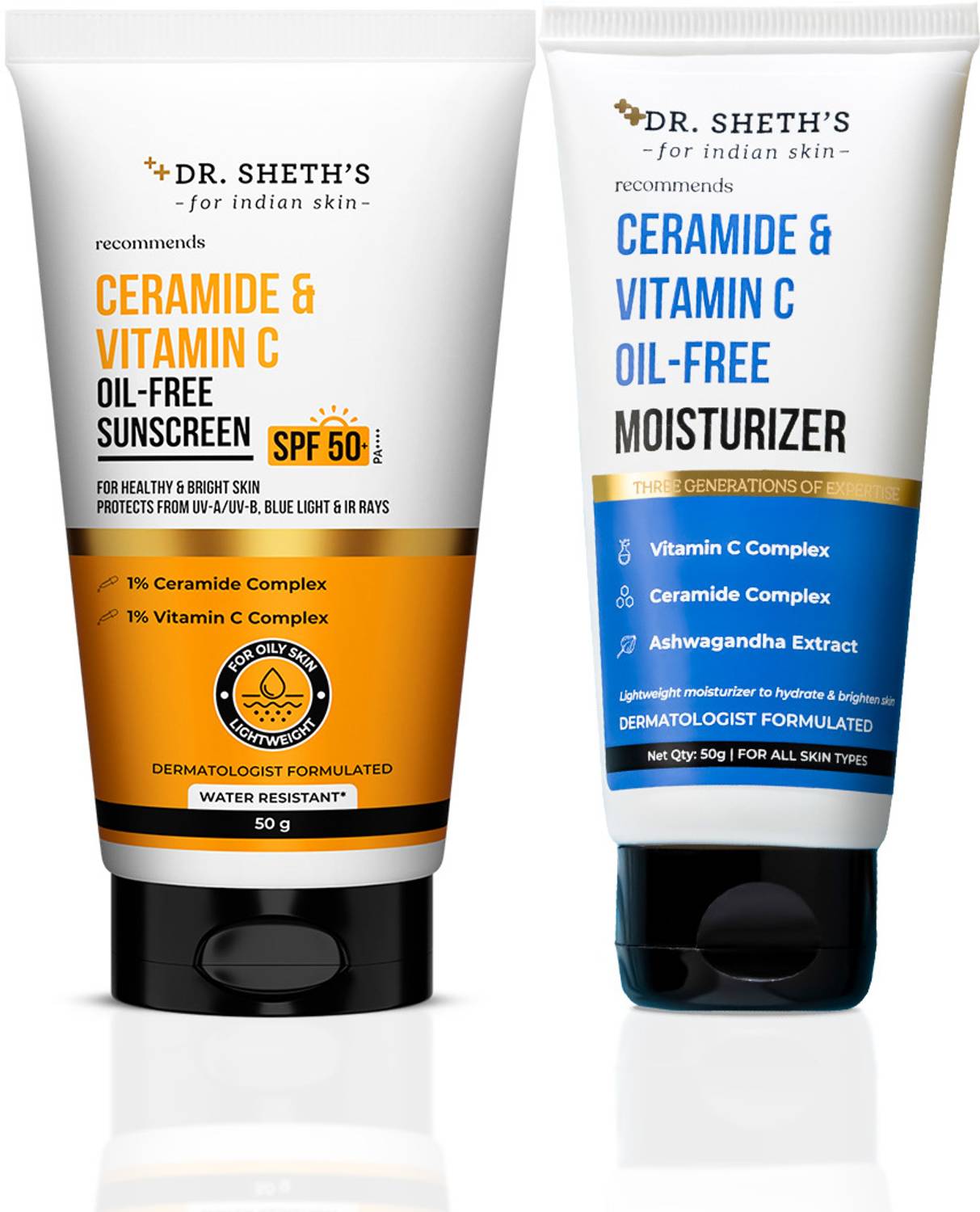 Dr. Sheth’s Oil-Free Duo Ceramide & Vitamin C Moisturizer 50g - Image 1