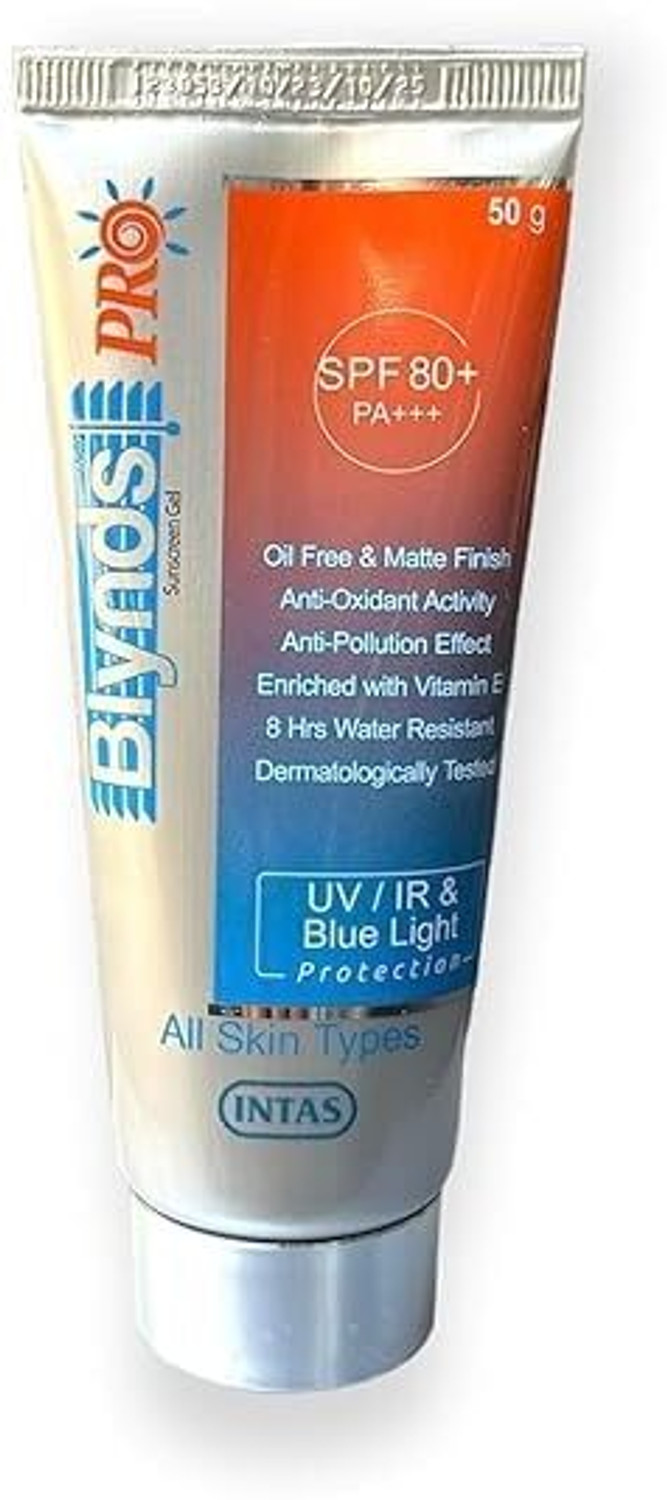 Image of Blynds Sunscreen - SPF 80+ PA+++ Pro Sunscreen Gel, SPF 80+ PA+++, UV /IR & Blue Light Protection