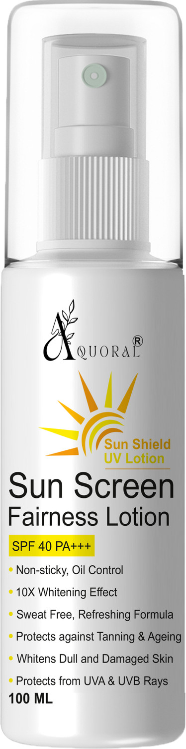 Image of AQUORAL Sunscreen - SPF 40 PA+++ Sunscreen Fairness Liquorice UV Lotion