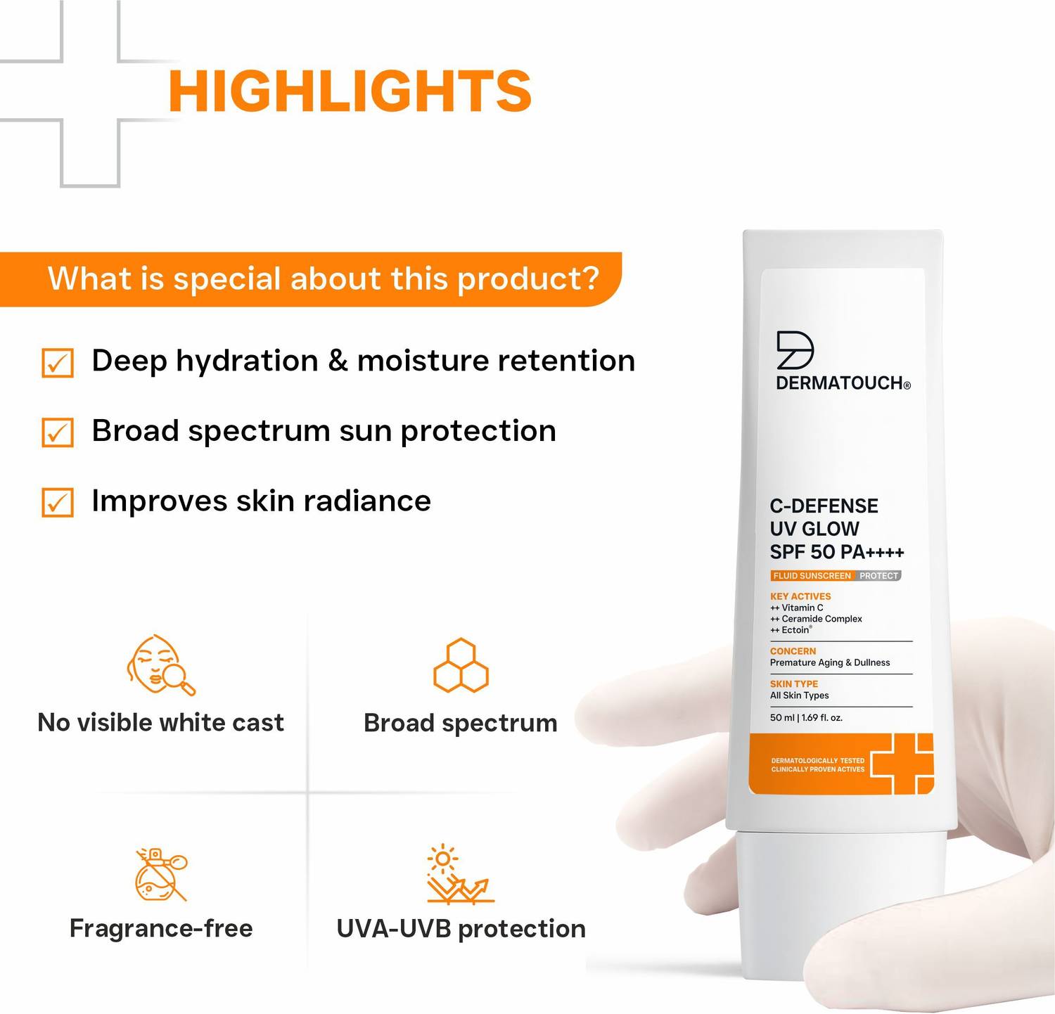 Dermatouch Sunscreen SPF 50 PA++++ 50ml - Image 4